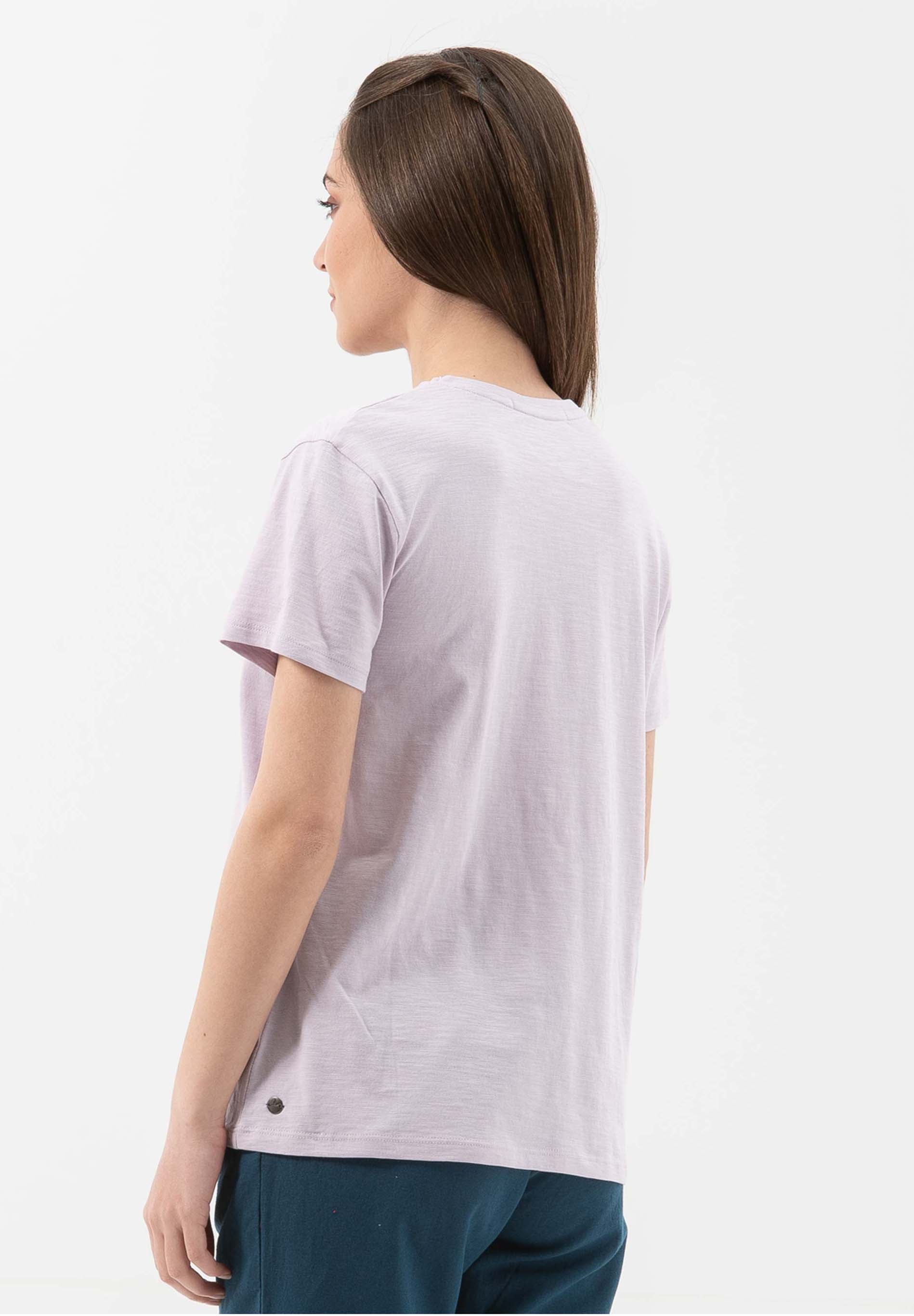 Basic T-Shirt aus Bio-Baumwolle mit V-Ausschnitt