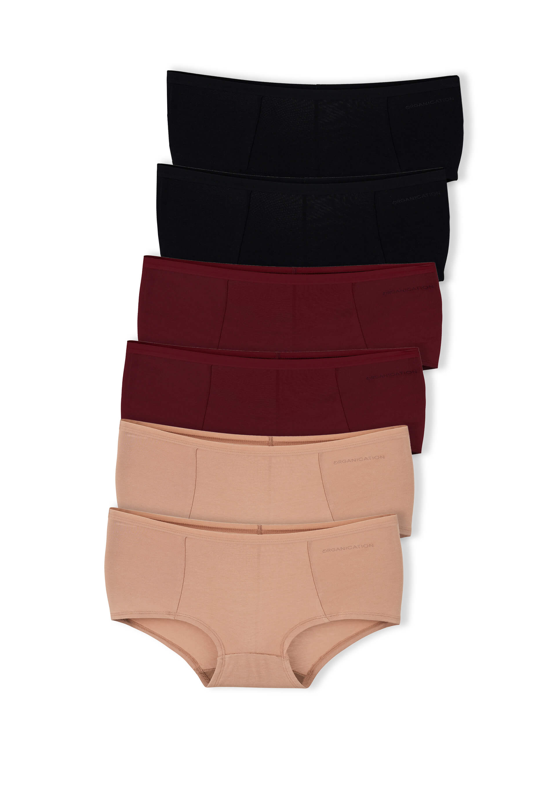 BLAIRE | Boyshorts Panty aus Bio-Baumwolle und TENCEL™ Modal-Mix im 6er-Pack