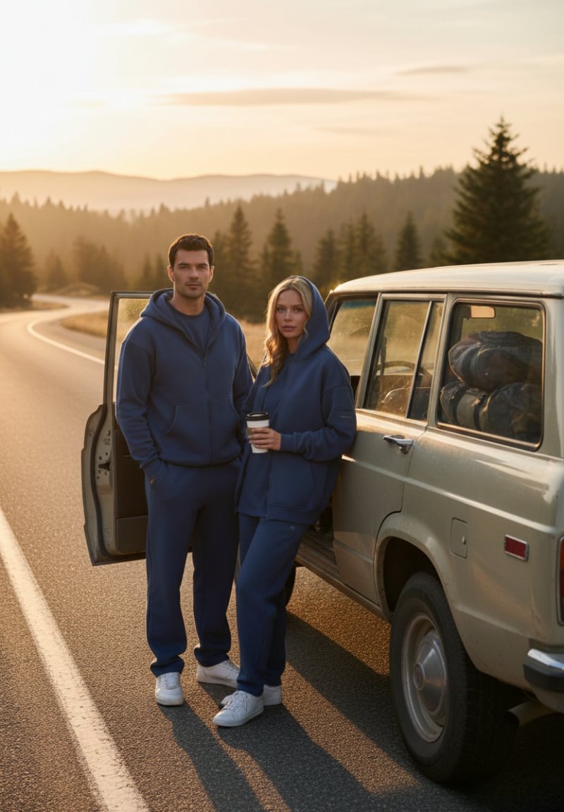 JENNA | Essentials Travel Unisex Full Zip-Hoodie aus Bio-Baumwolle und recyceltem Polyester