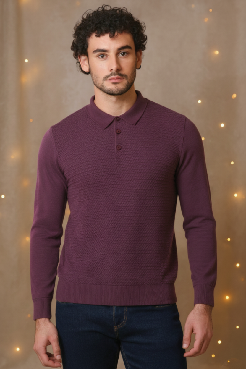 Polokragen-Pullover aus Bio-Baumwolle