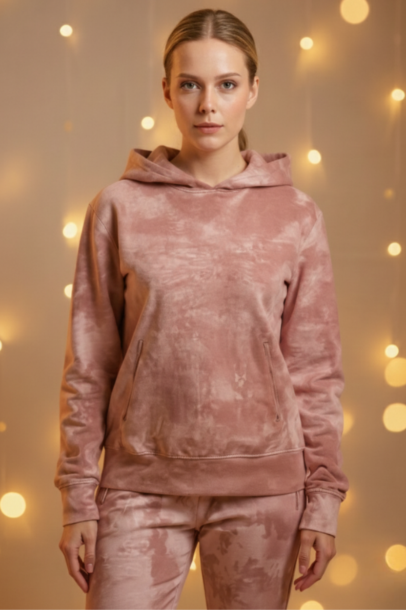 Tie-Dye Sweathoodie aus Bio-Baumwolle