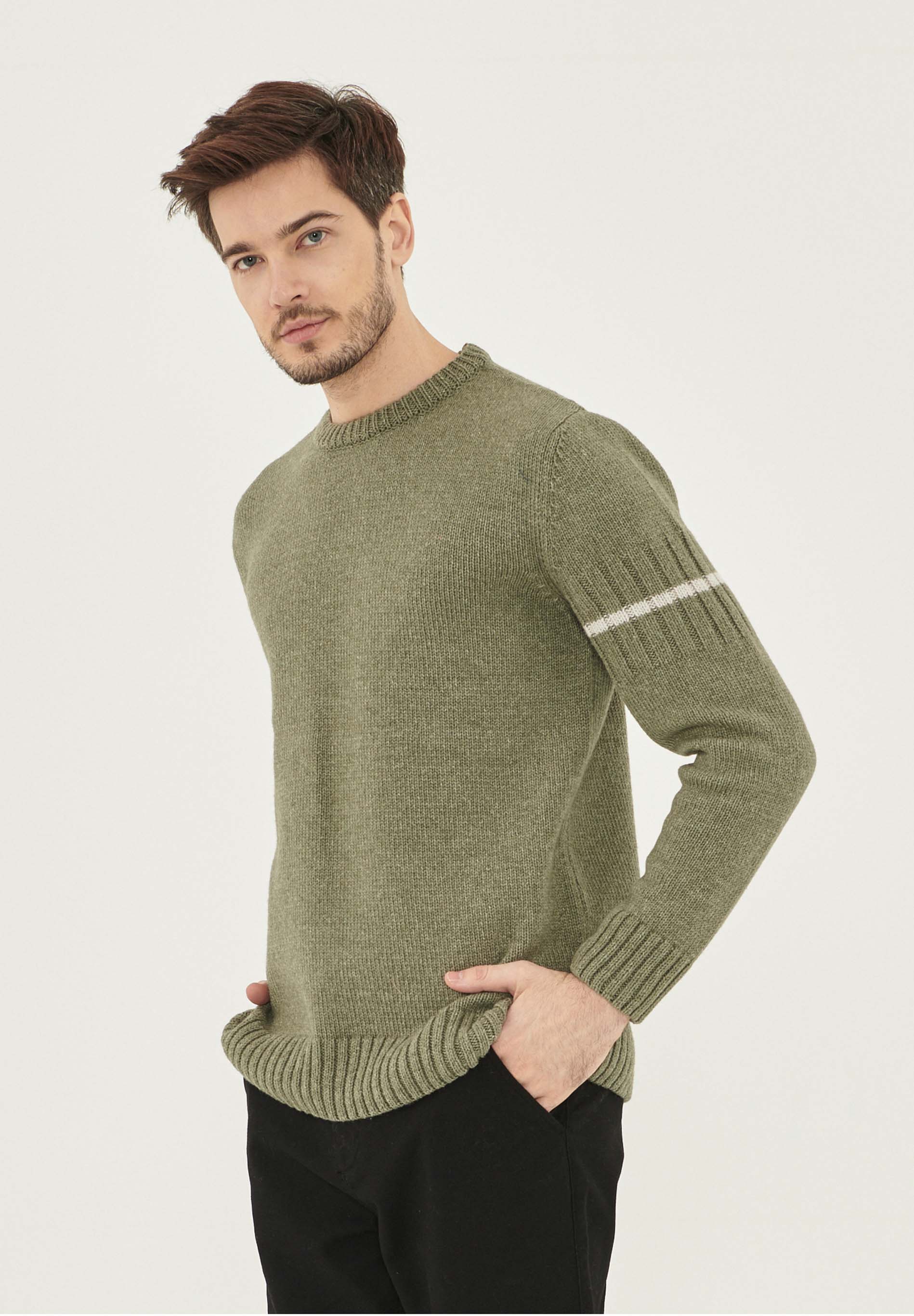 Pullover aus Bio-Merinowolle und Bio-Baumwolle