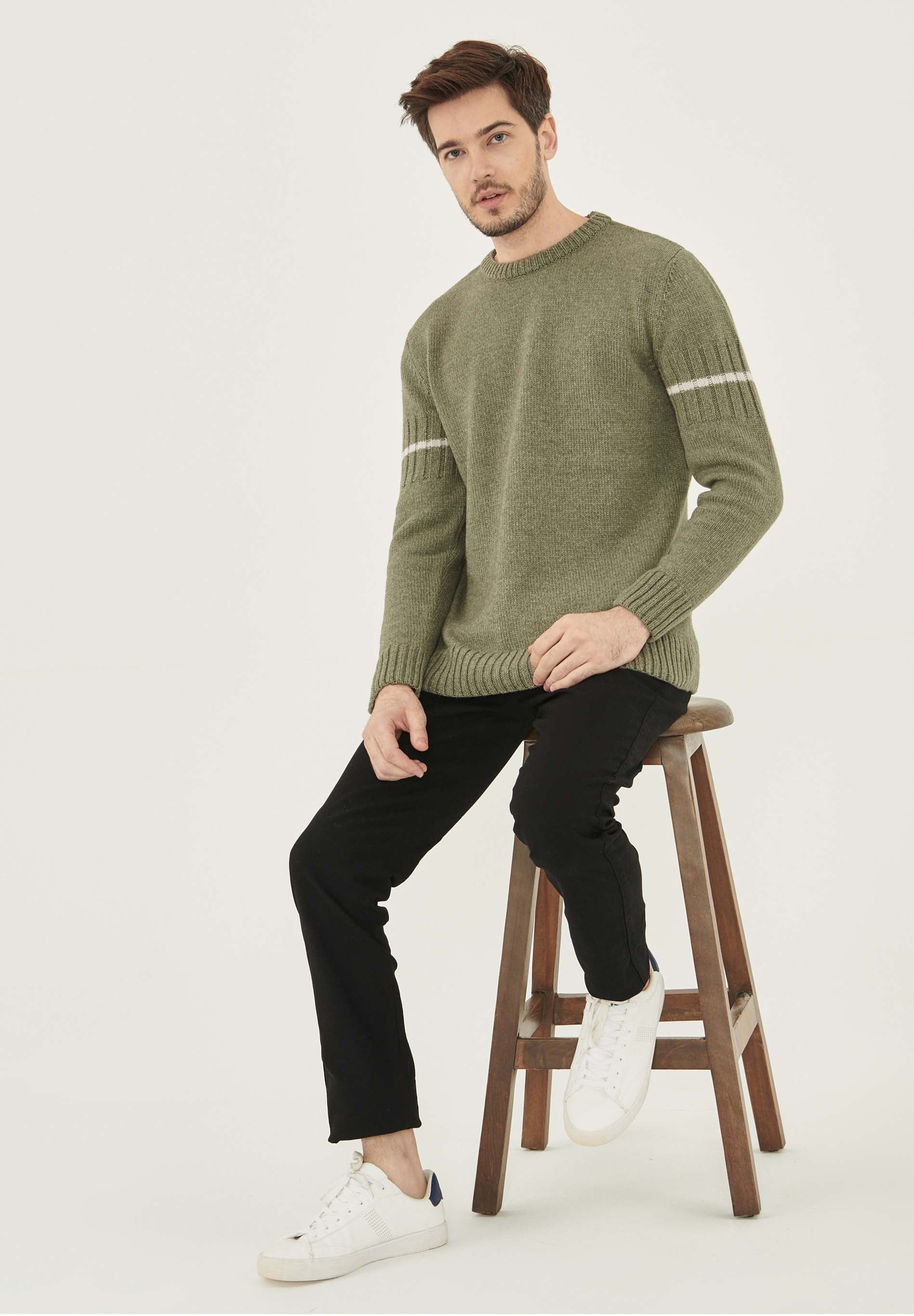 Pullover aus Bio-Merinowolle und Bio-Baumwolle