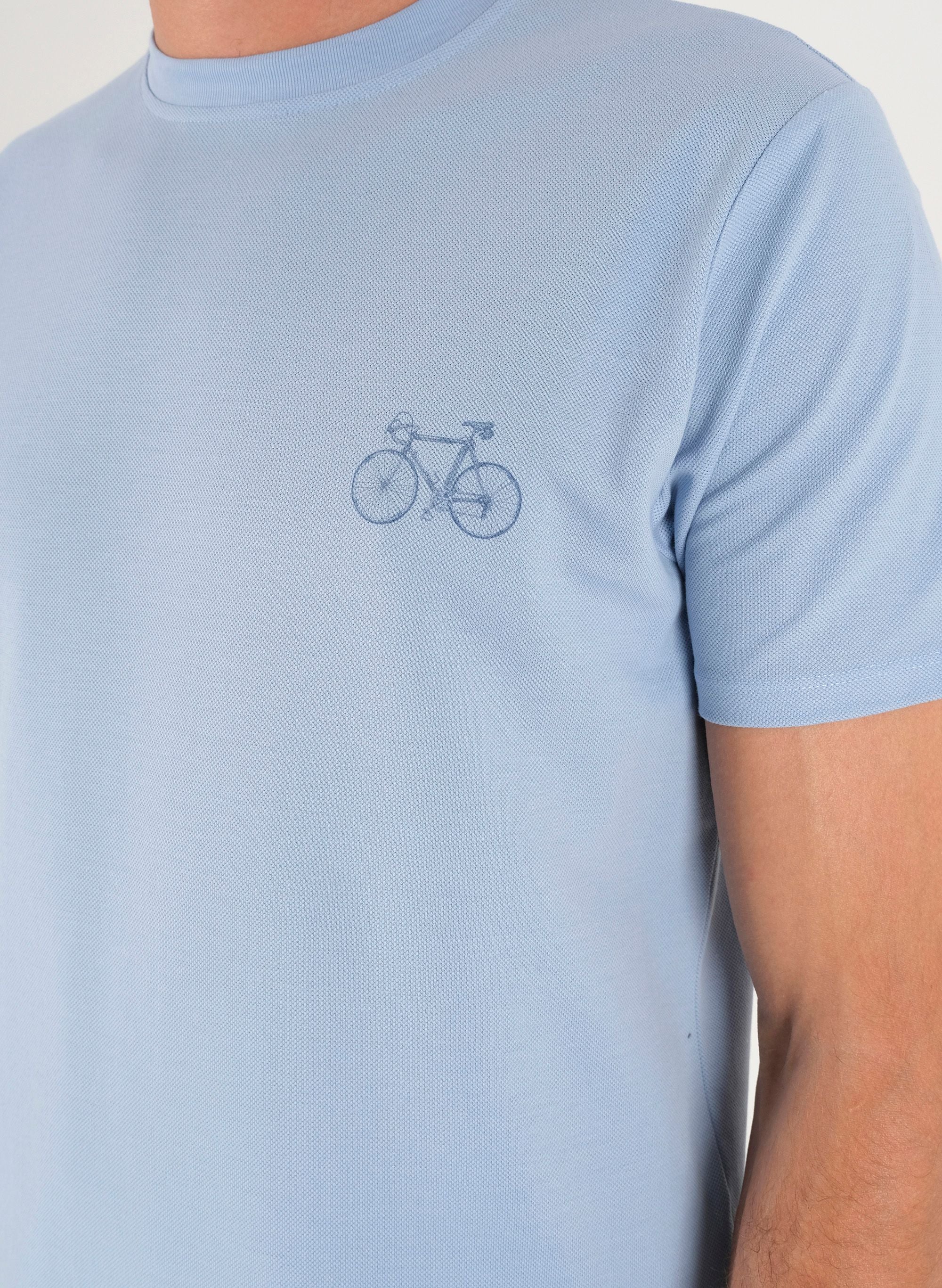 T-Shirt aus Bio-Baumwoll-Piqué mit Print