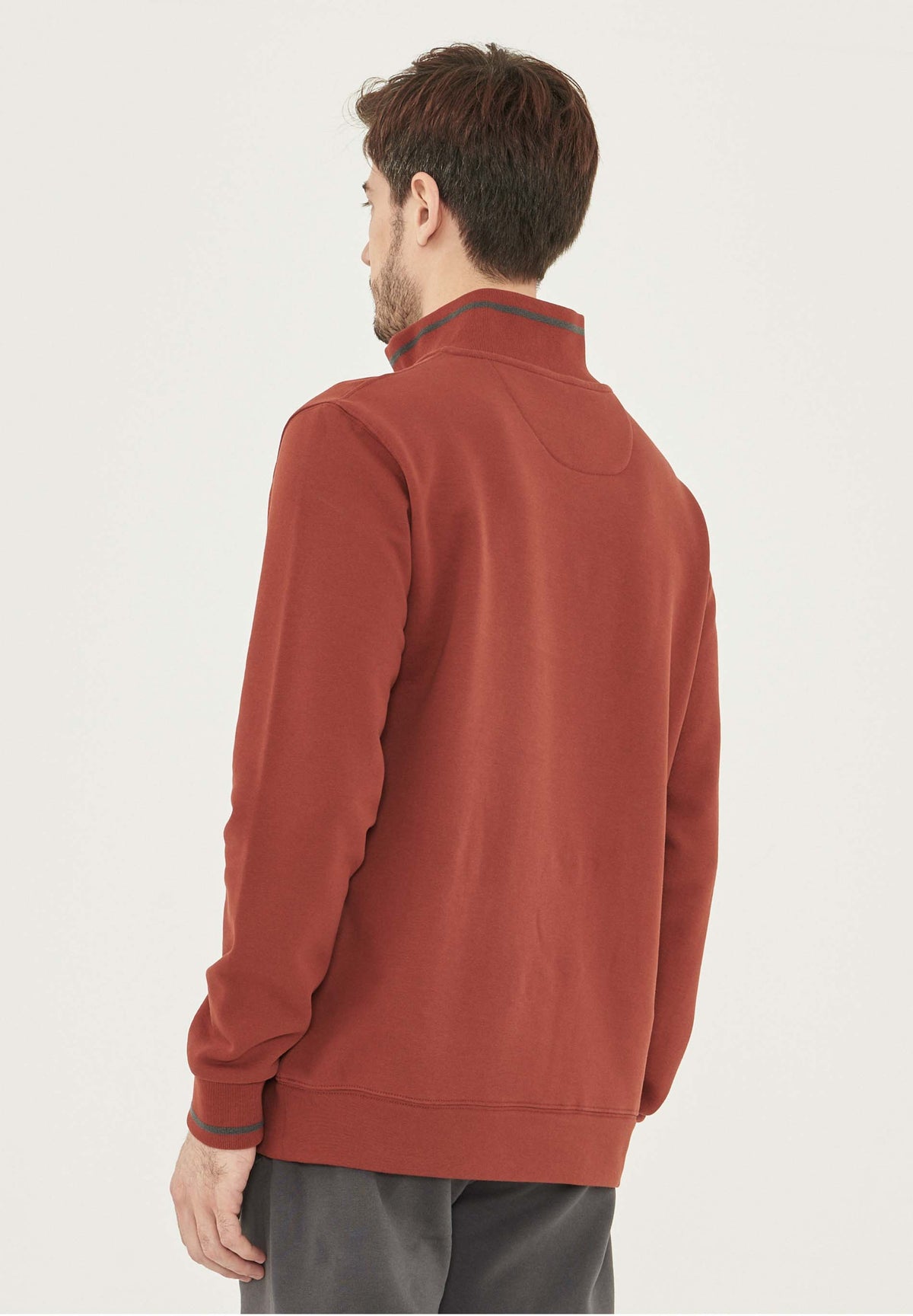 Sweatshirt aus Bio-Baumwolle mit Stehkragen – Ansicht 4