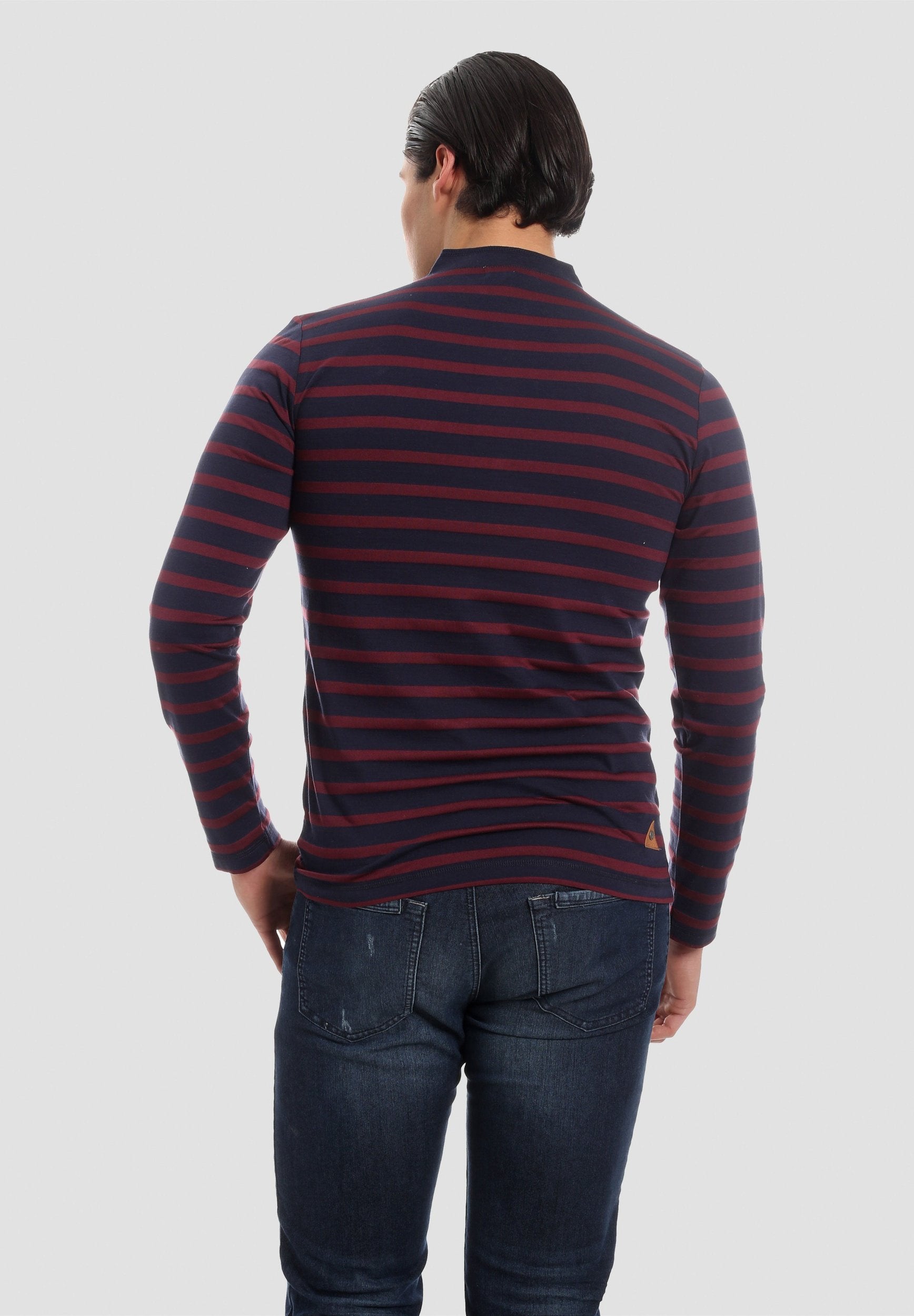 Henley Langarmshirt aus Bio-Baumwolle mit Brusttasche