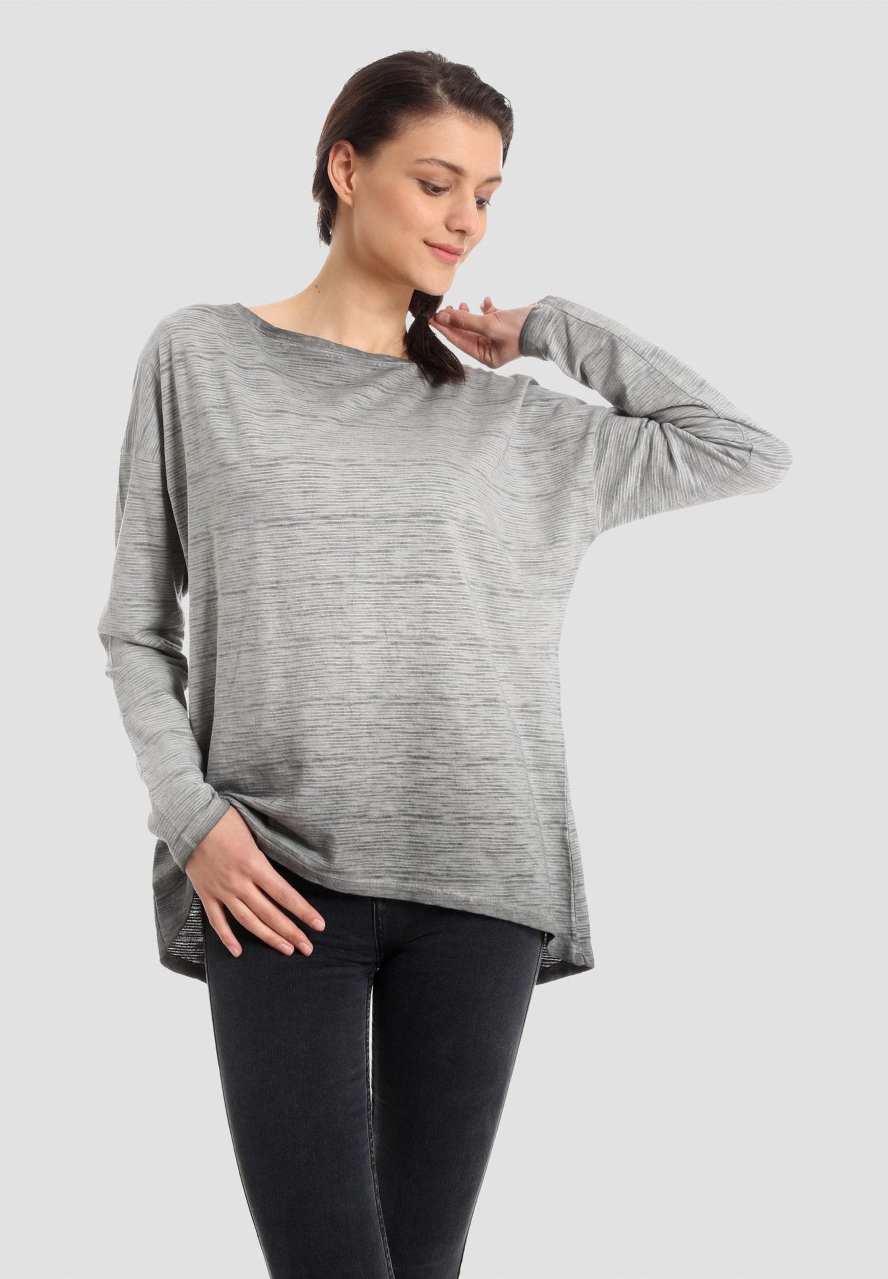 Garment Dyed Langarmshirt aus Bio-Baumwolle