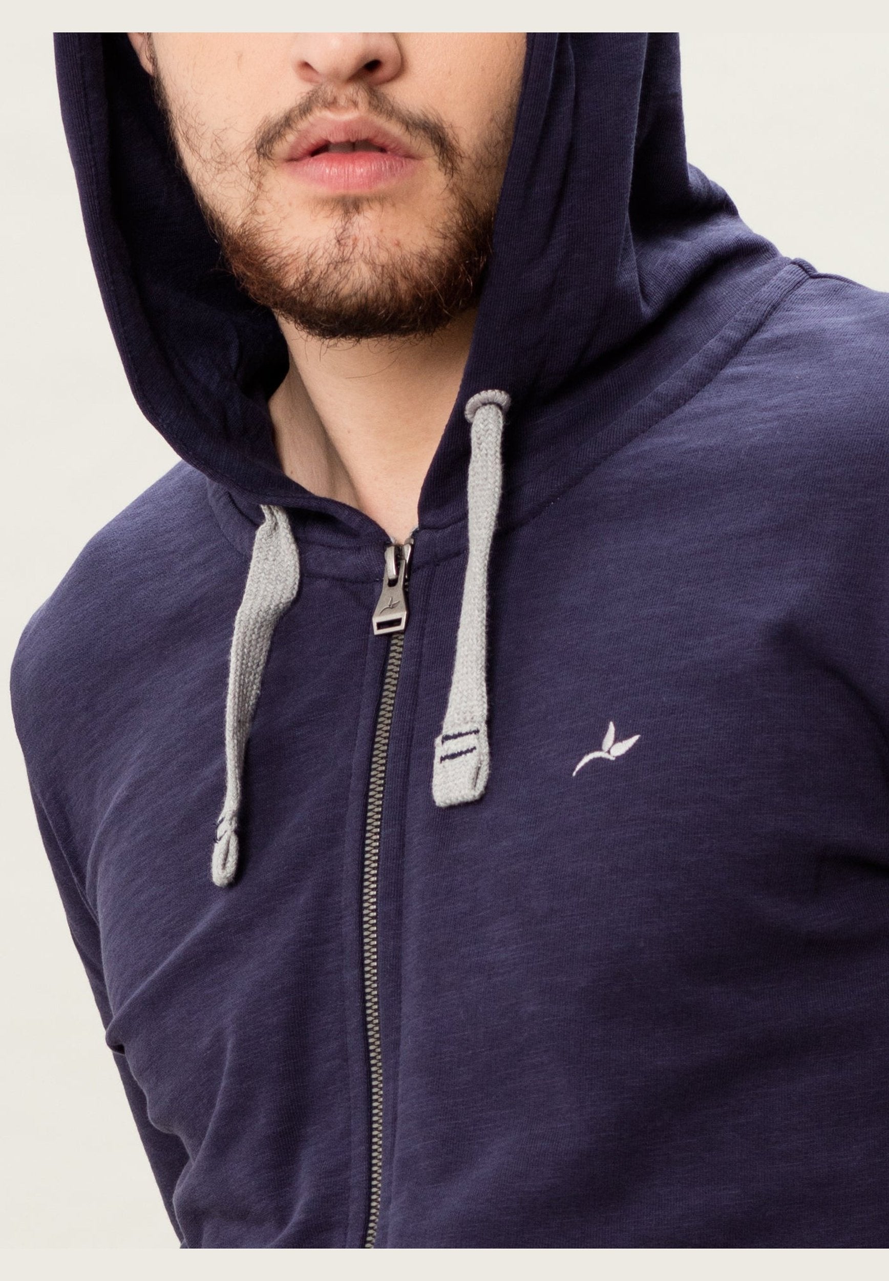 Sweatjacke aus Bio-Baumwolle mit Kapuze