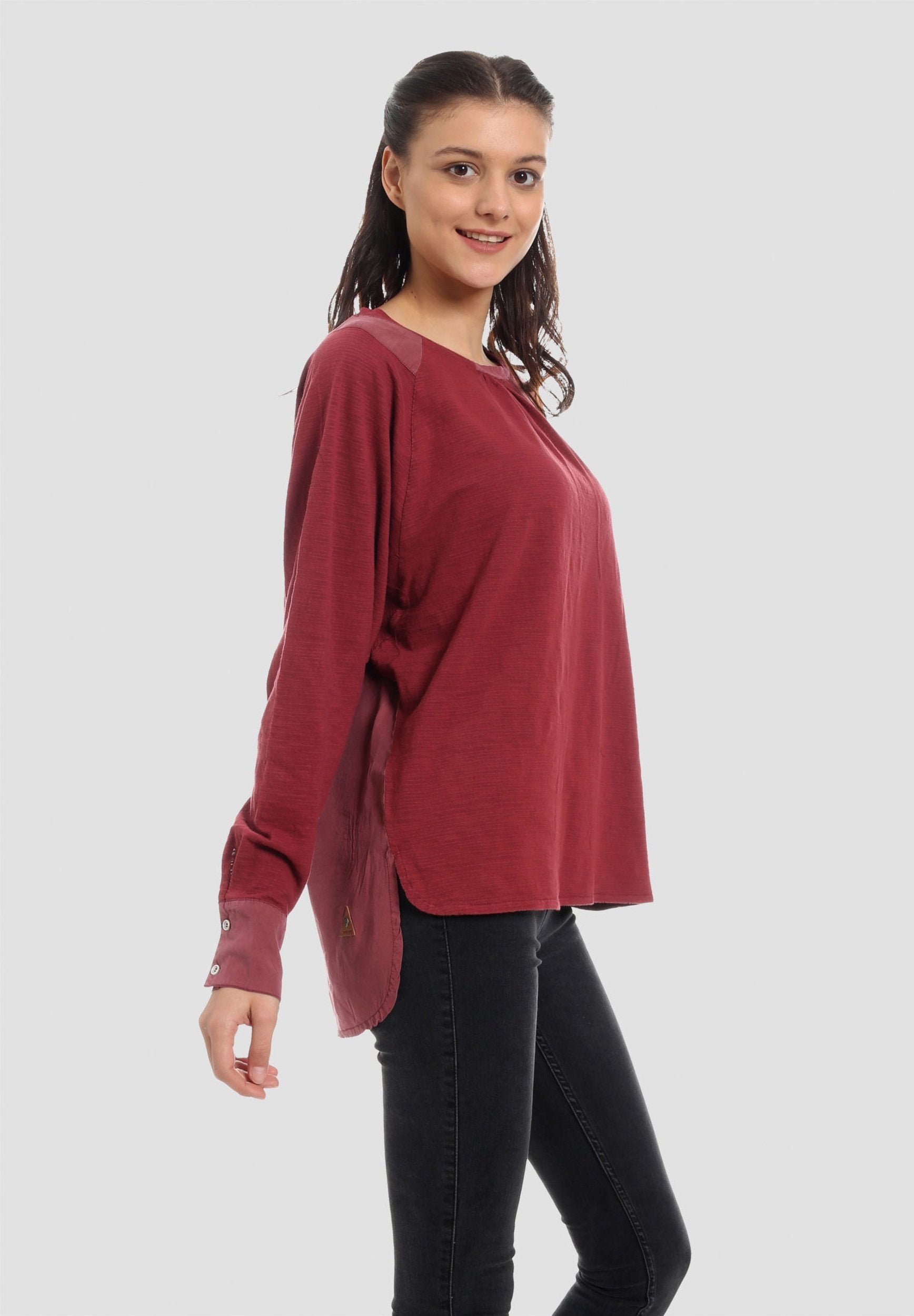 Garment Dyed Langarmshirt aus Bio-Baumwolle & TENCEL™ Lyocell