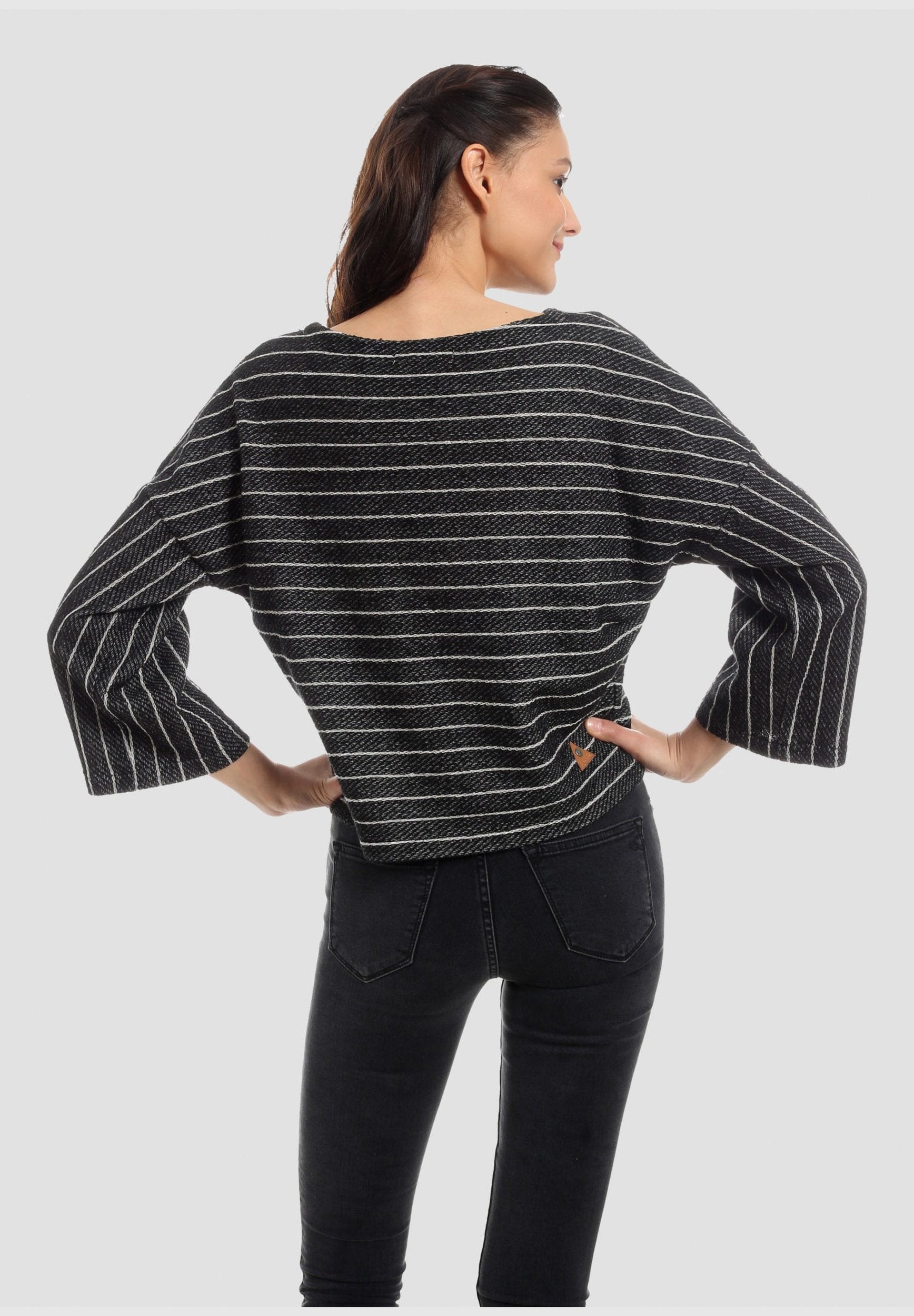 Gestreifter Sweatshirt aus Bio-Baumwolle