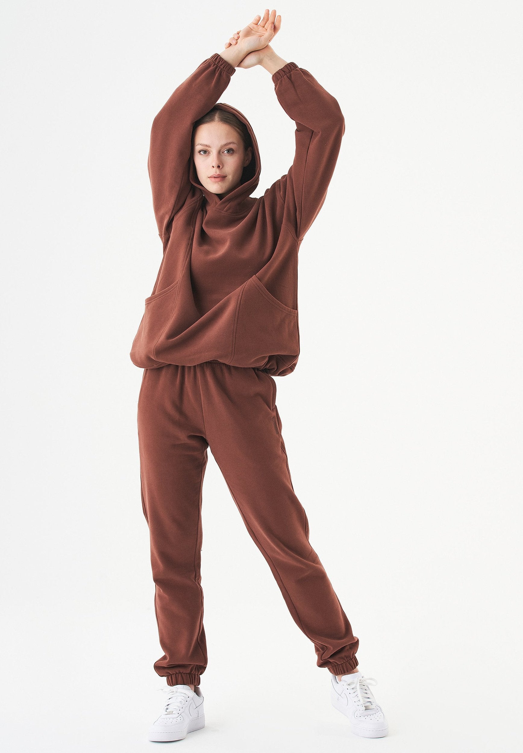ESSENTIALS-HANDE- Soft Touch Oversize Hoodie aus Bio-Baumwolle