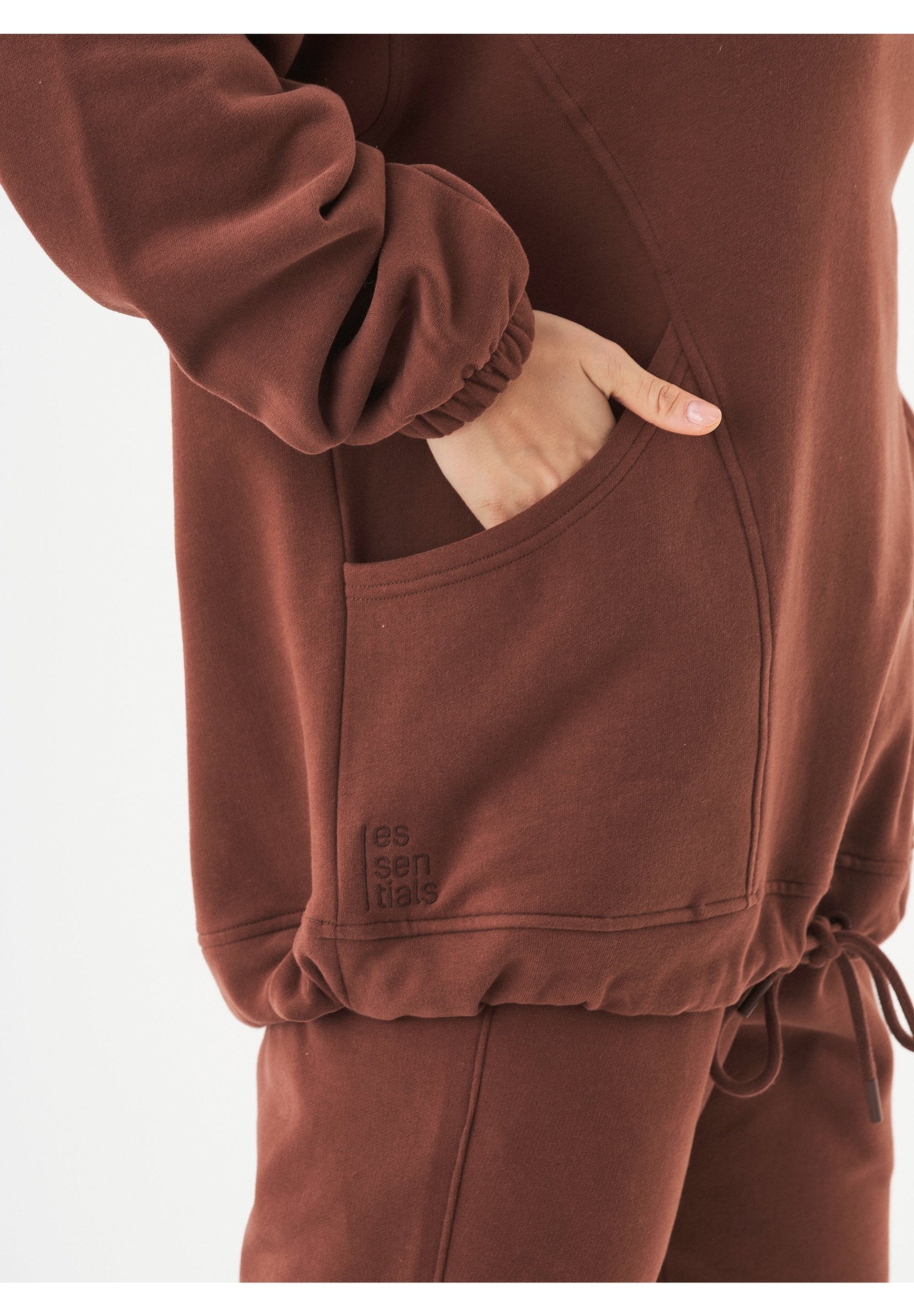 ESSENTIALS-HANDE- Soft Touch Oversize Hoodie aus Bio-Baumwolle