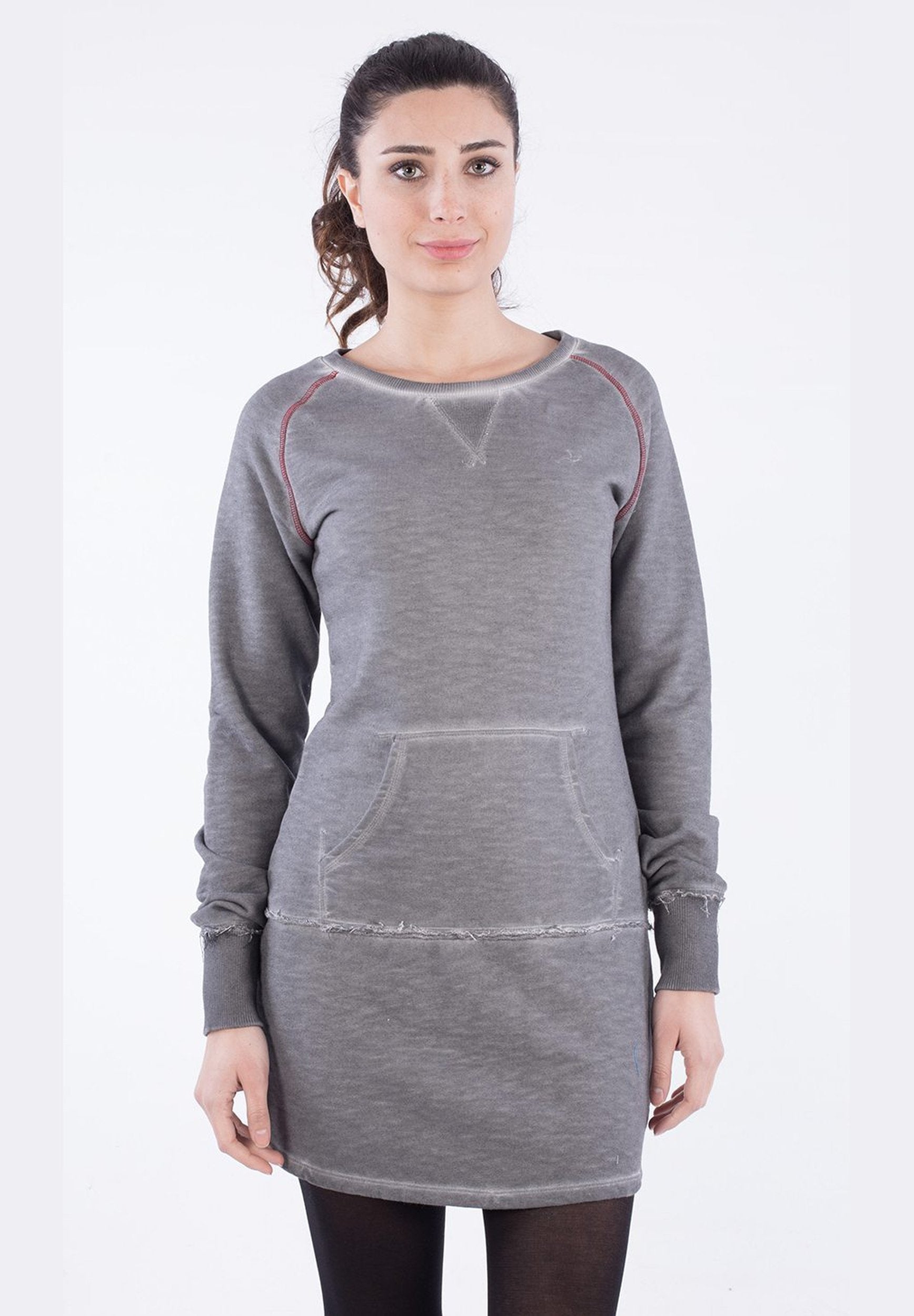 Langarm-Sweatkleid aus Bio-Baumwolle