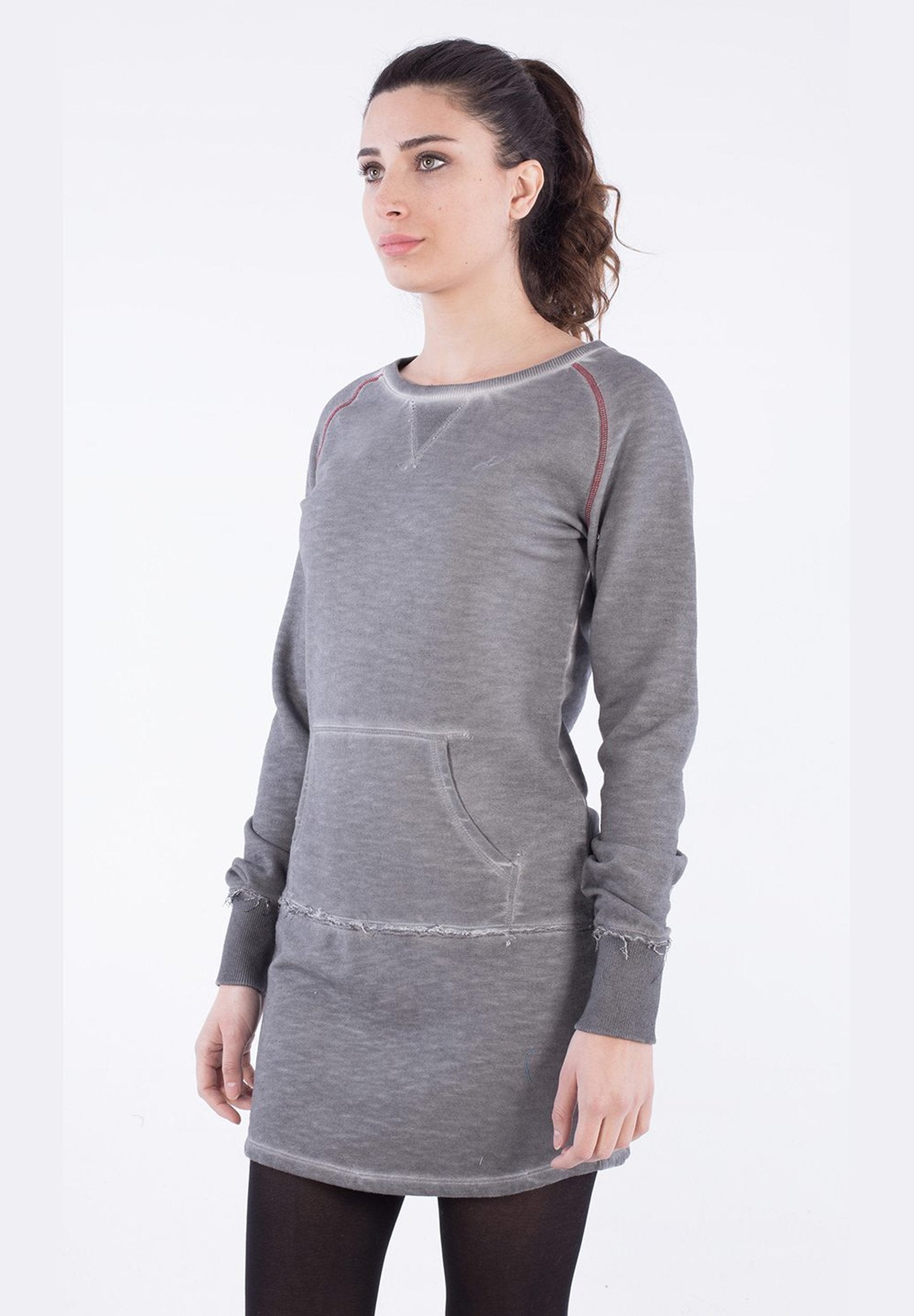 Langarm-Sweatkleid aus Bio-Baumwolle