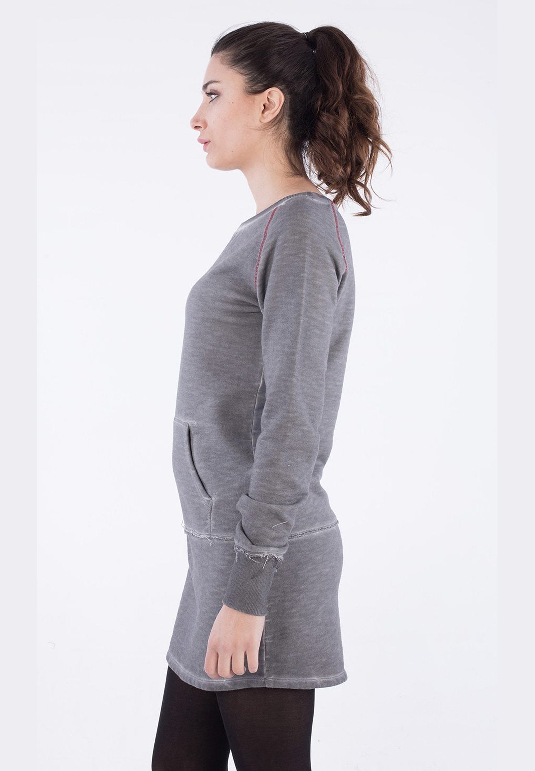 Langarm-Sweatkleid aus Bio-Baumwolle