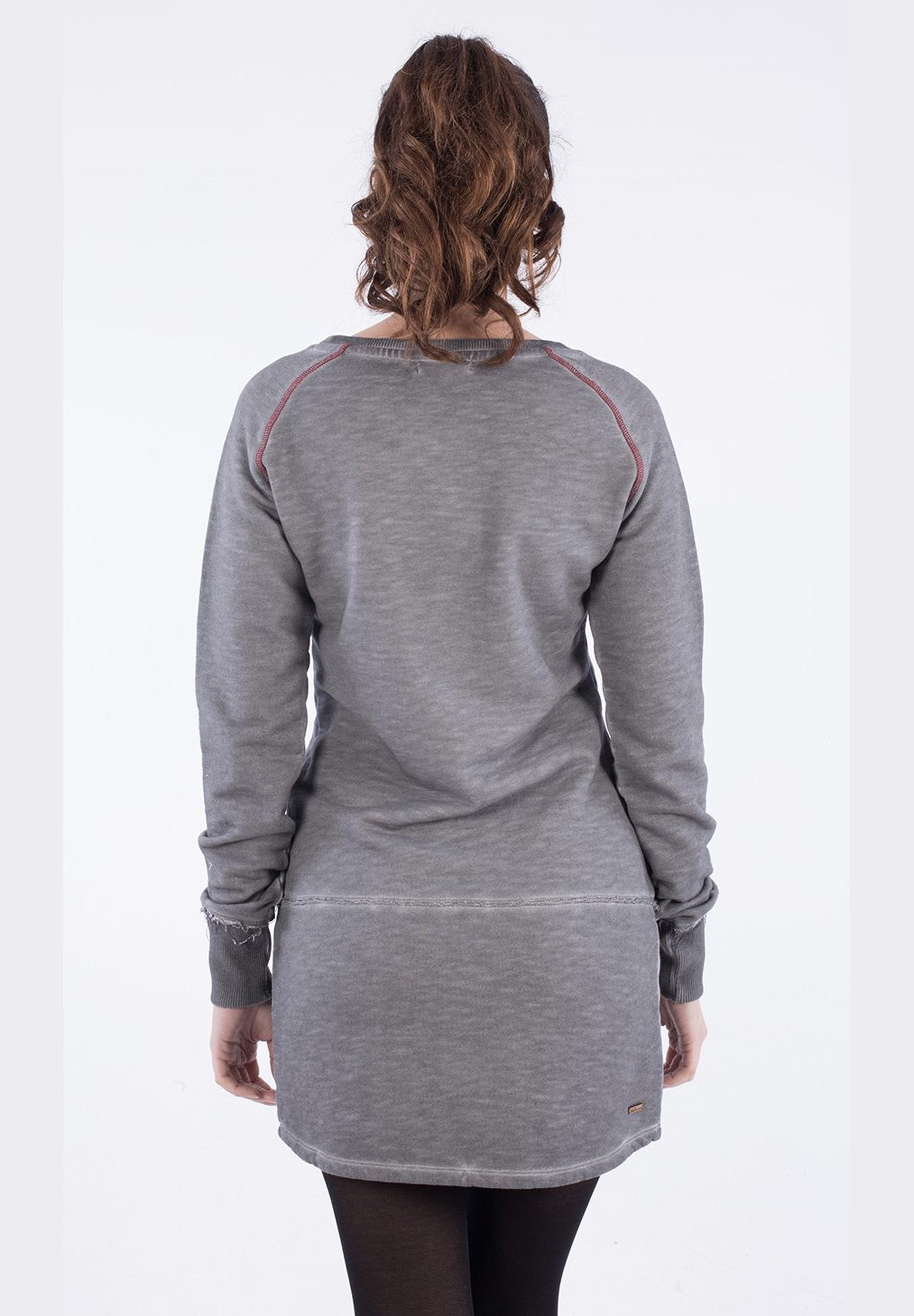 Langarm-Sweatkleid aus Bio-Baumwolle