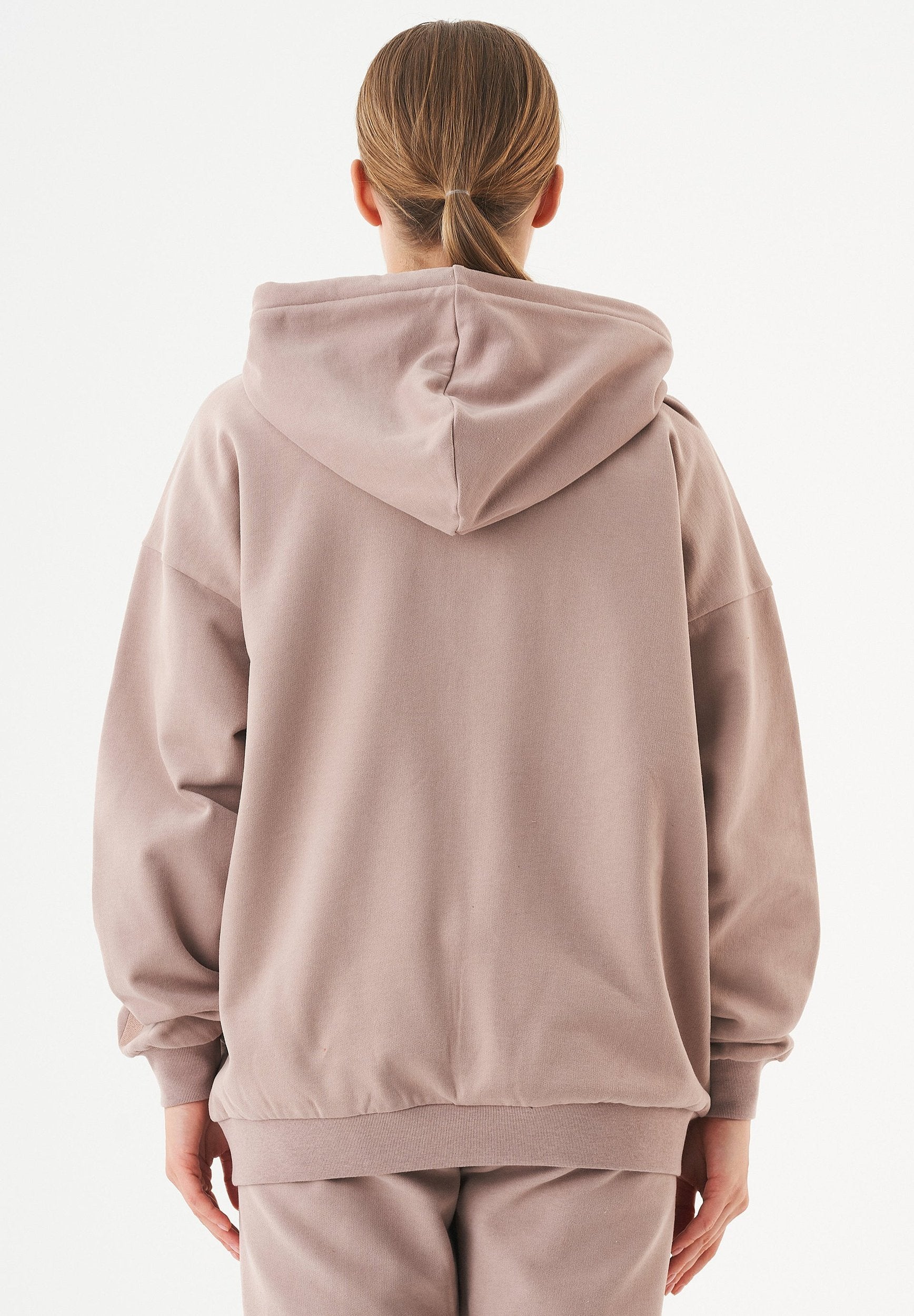 ESSENTIALS-JALE- Soft Touch Sweatjacke aus Bio-Baumwolle