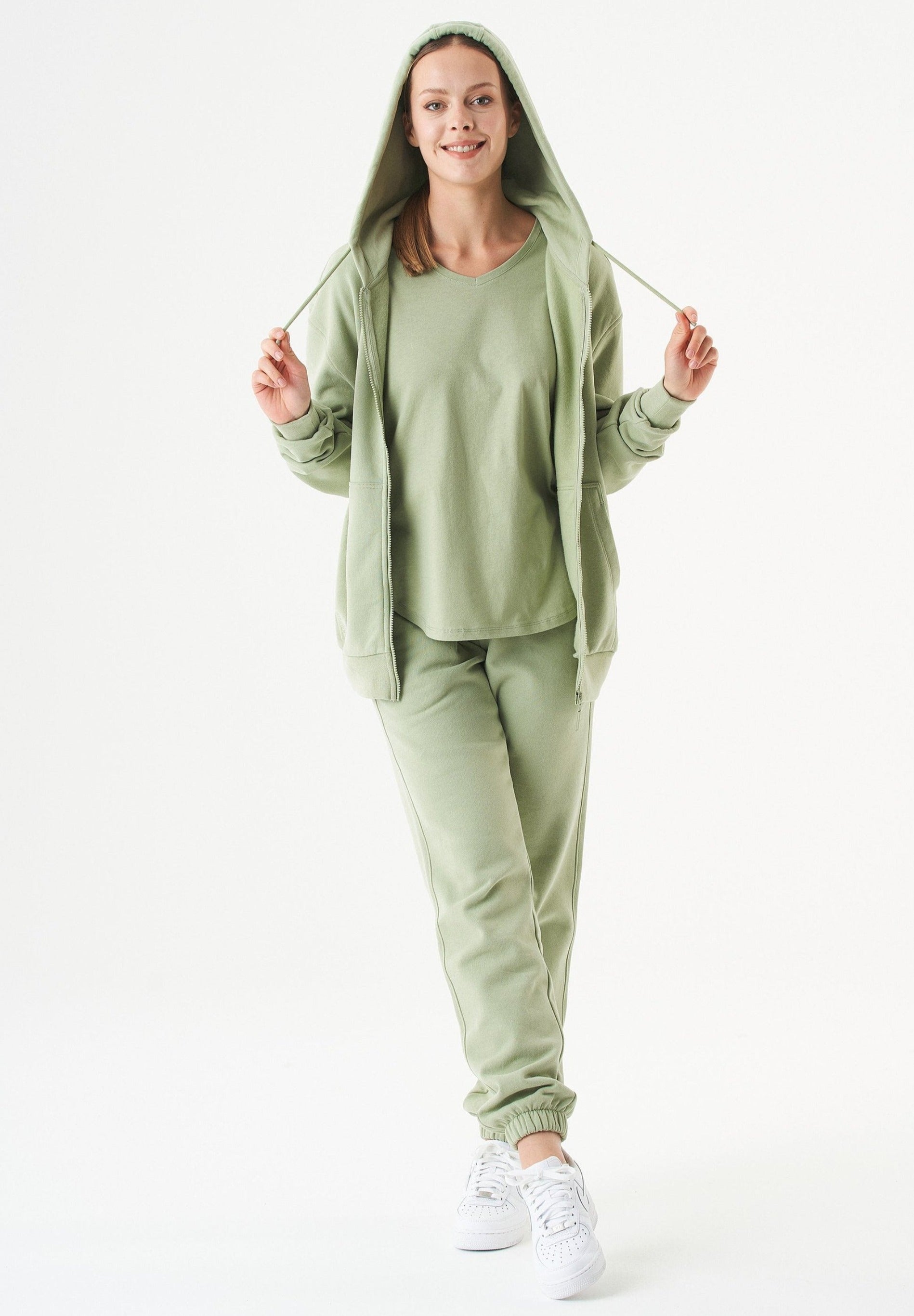 JUNDA Unisex Soft Touch Sweatjacke aus Bio-Baumwolle