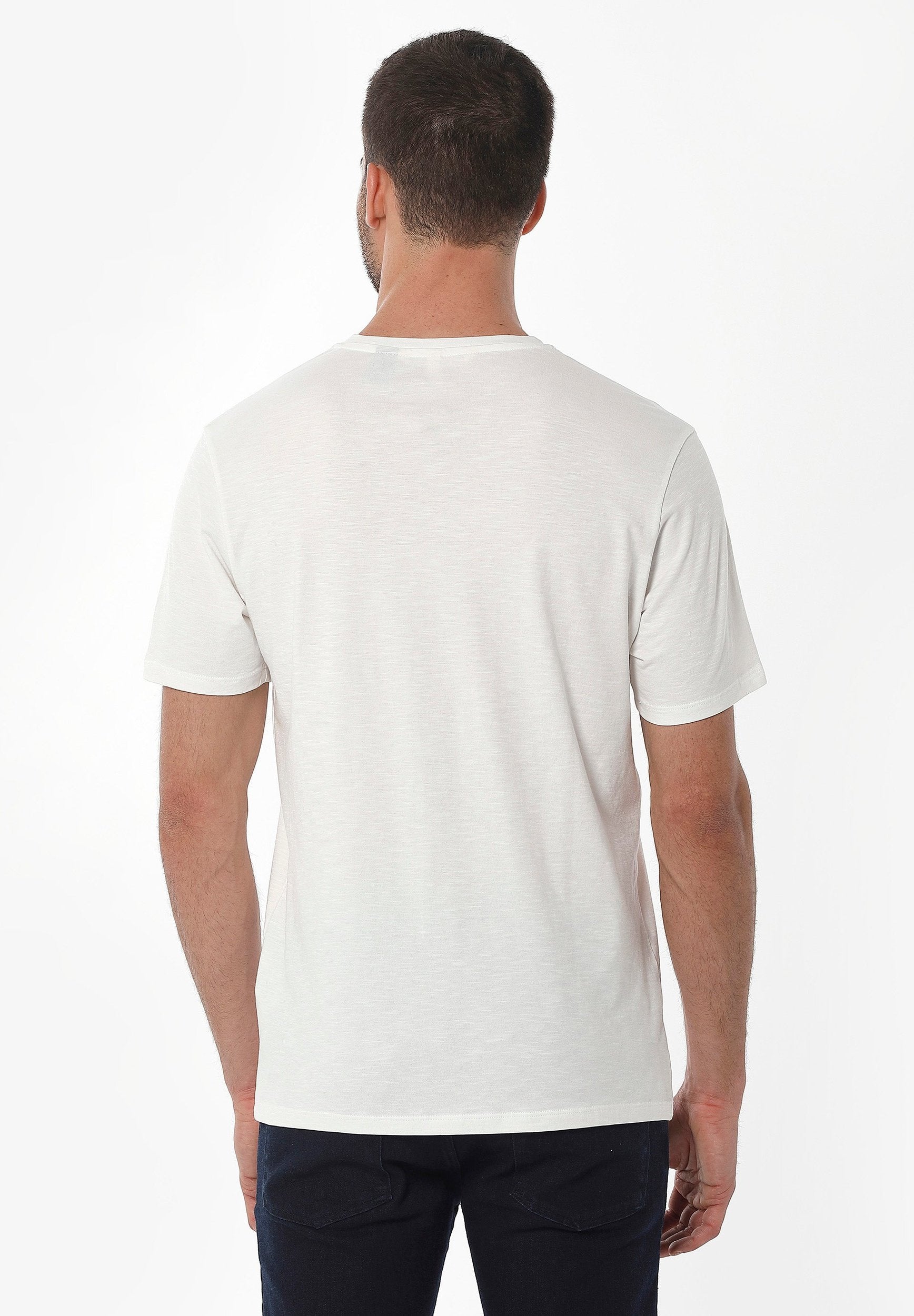 Basic T-Shirt aus Bio-Baumwolle mit V-Ausschnitt