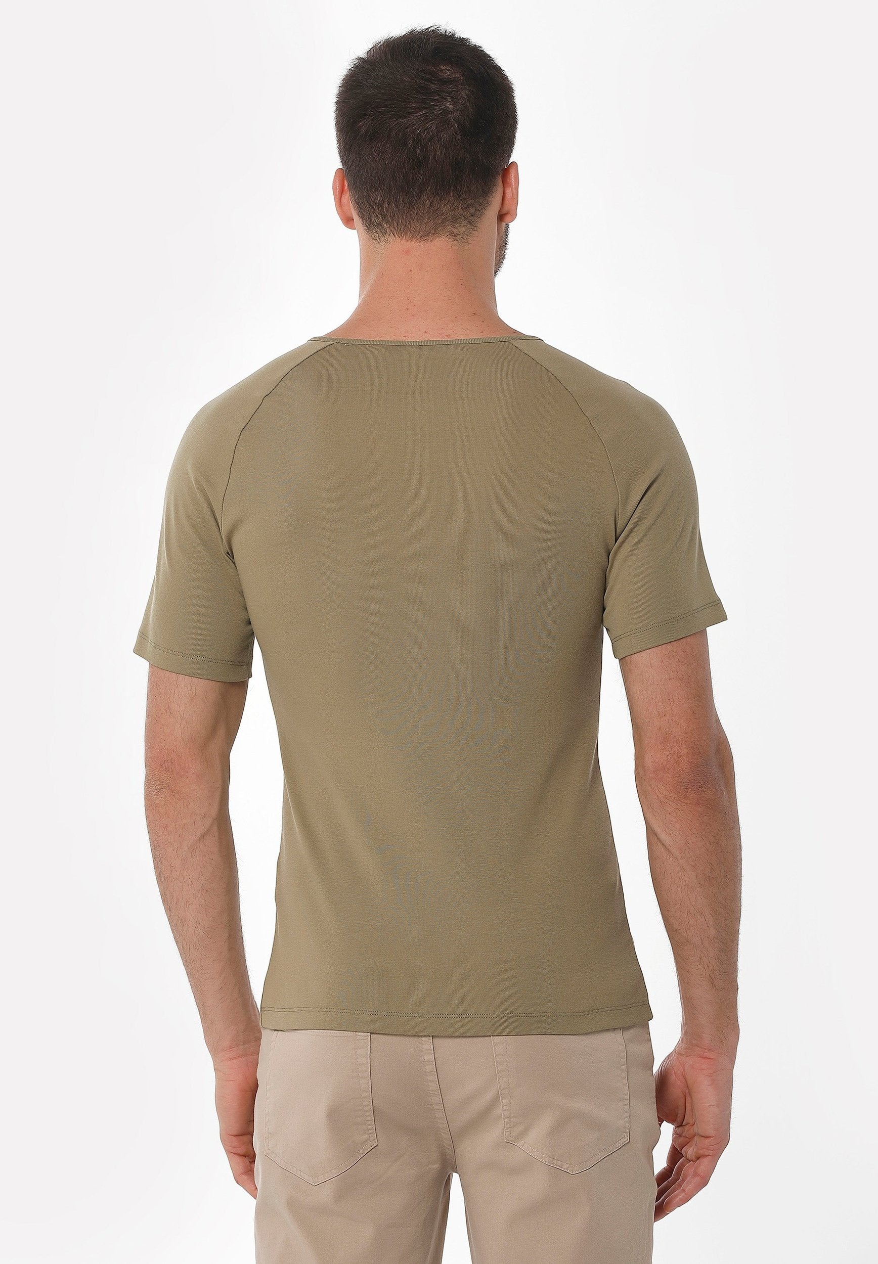 Henley-Shirt aus Bio-Baumwolle mit Raglanärmeln