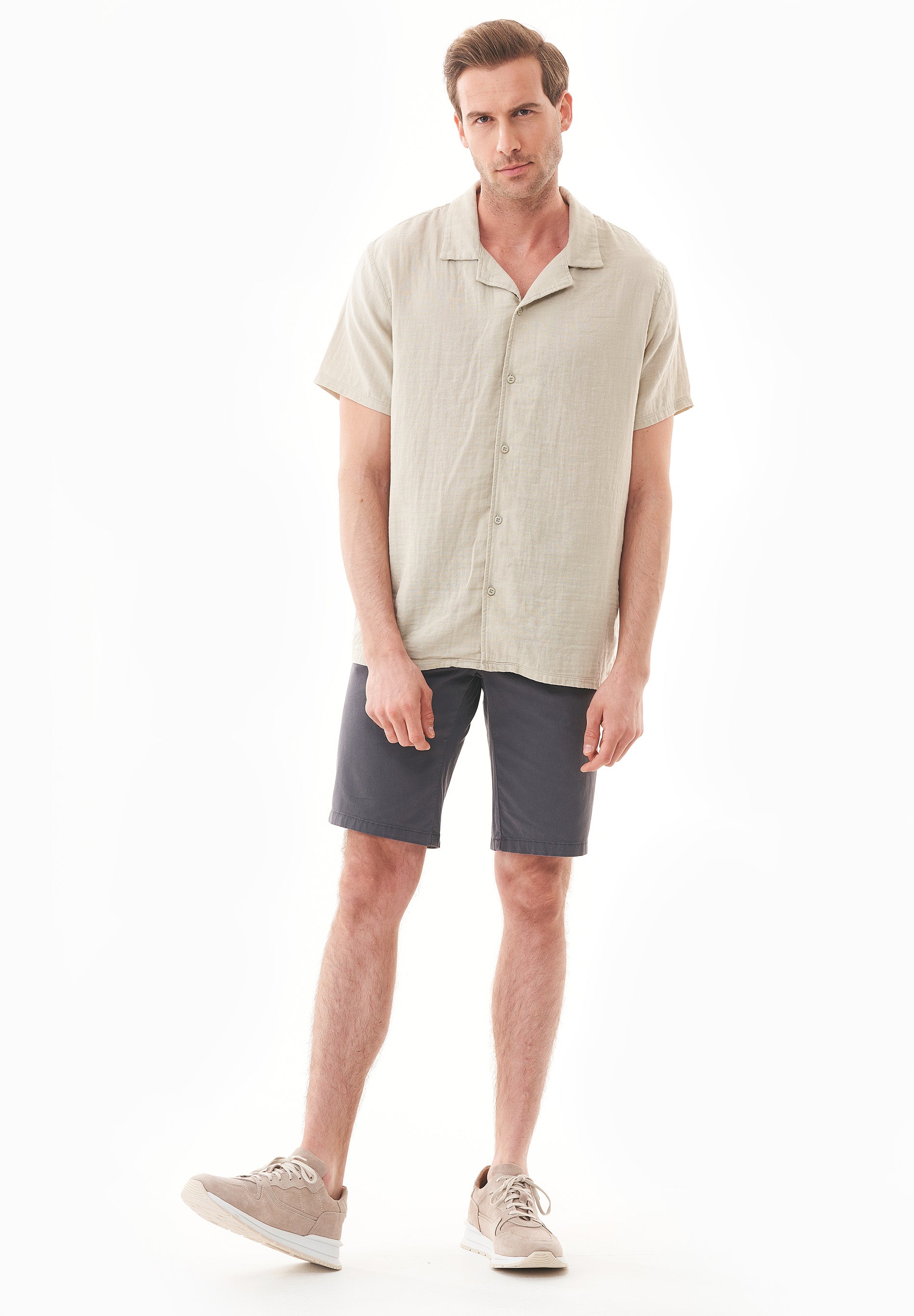 Regular-Fit Shorts aus Bio-Baumwolle