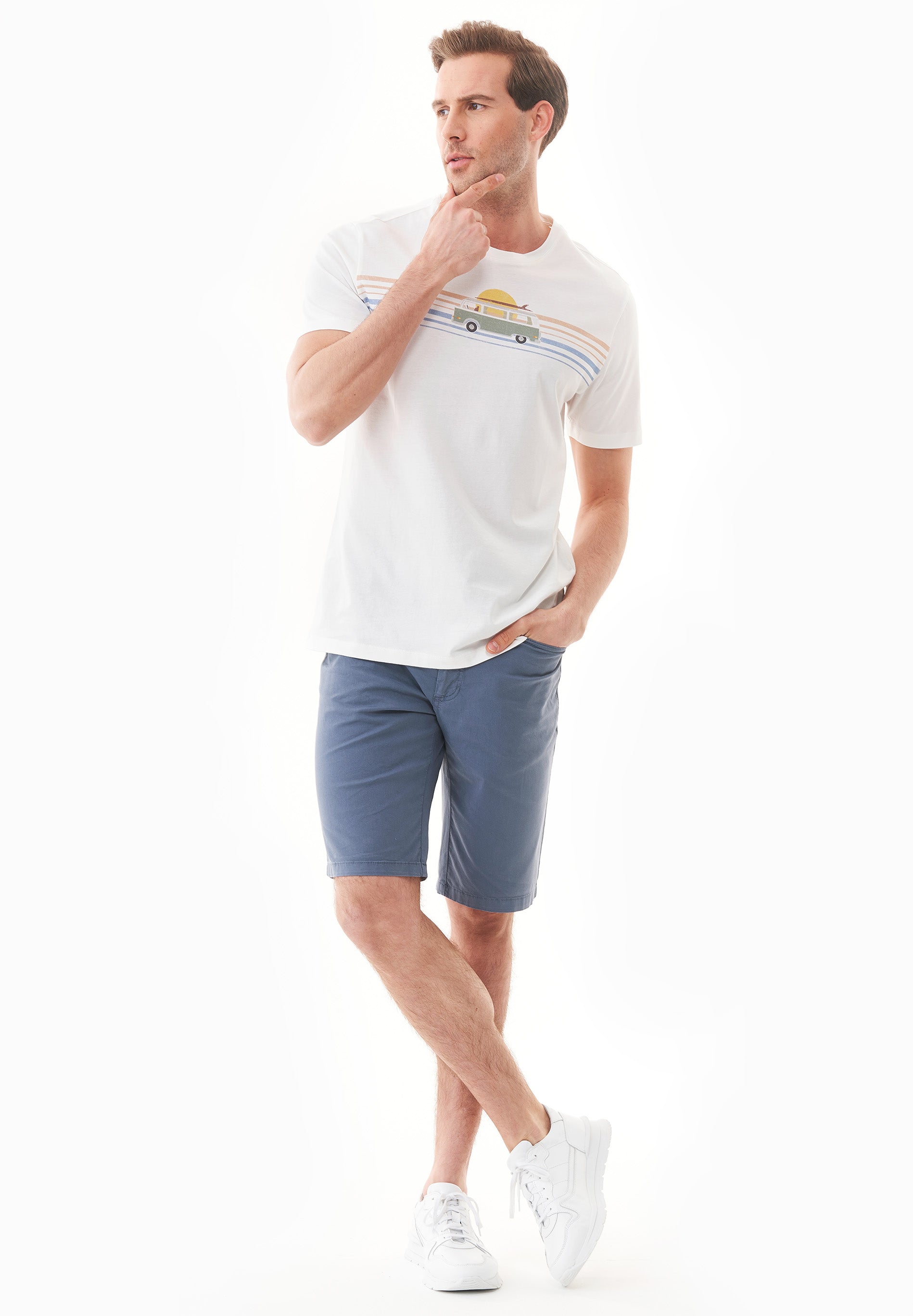 Regular-Fit Shorts aus Bio-Baumwolle