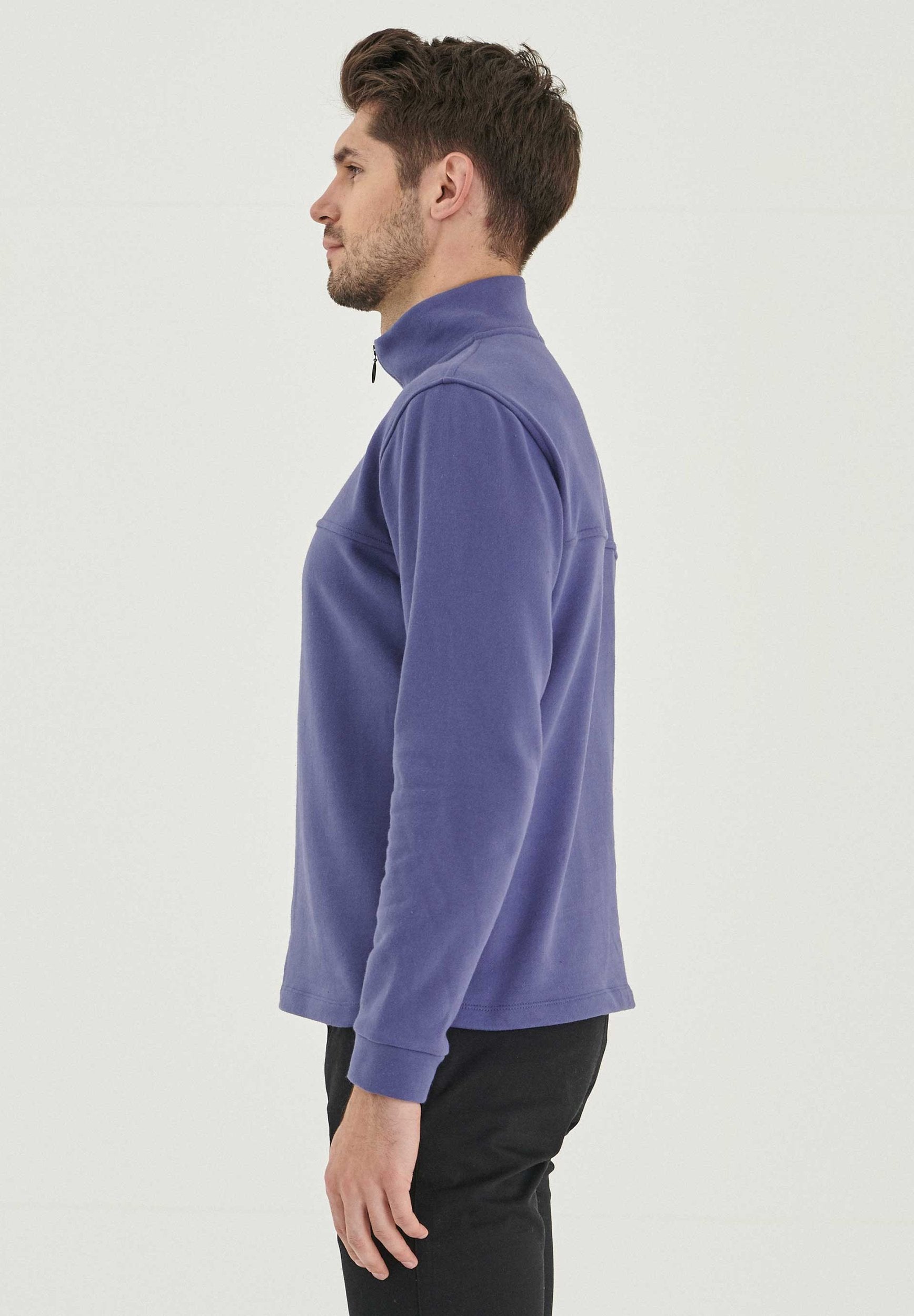 Zipkragen Sweatshirt aus Bio-Baumwolle