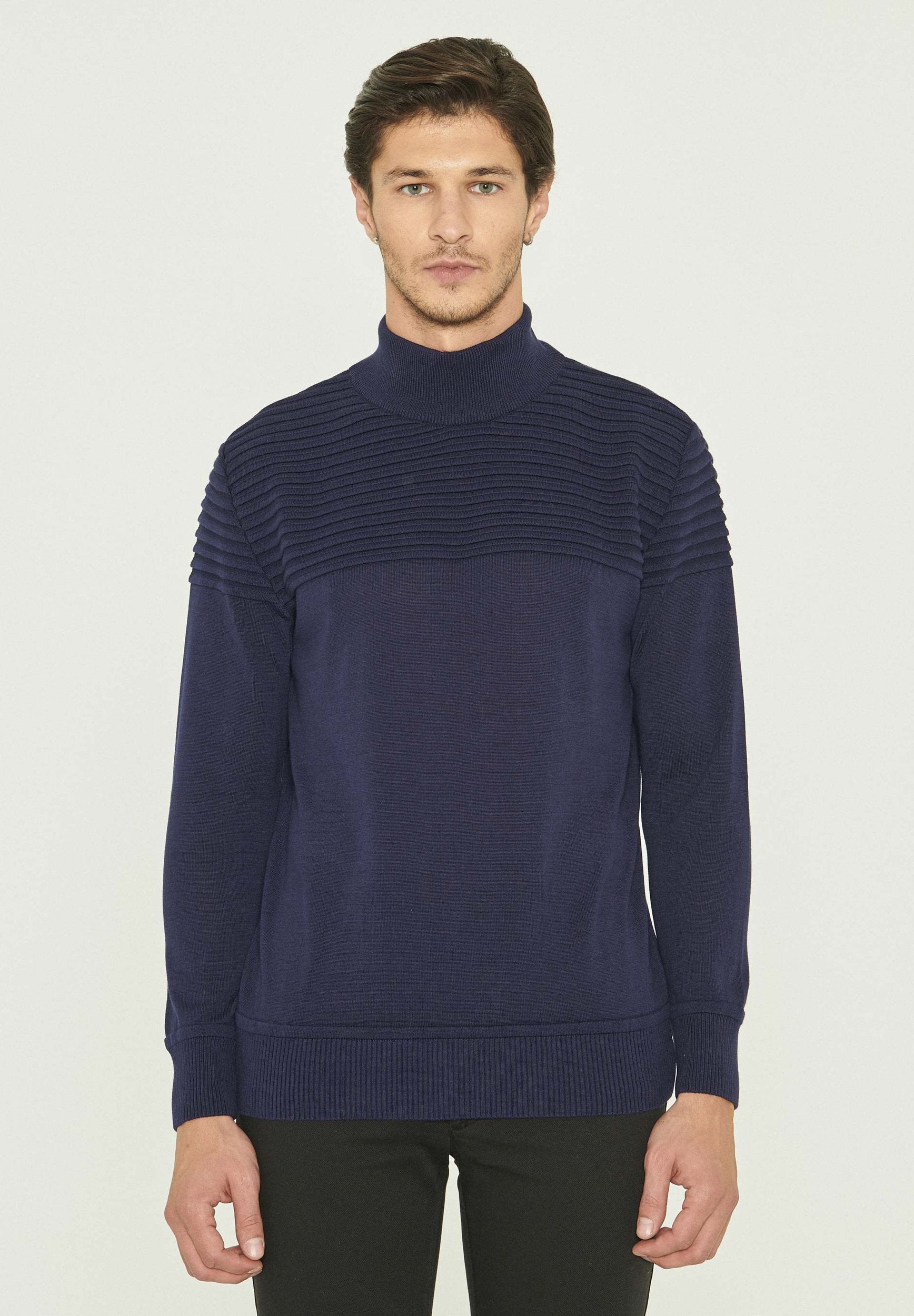 Rollkragenpullover aus Bio-Baumwolle