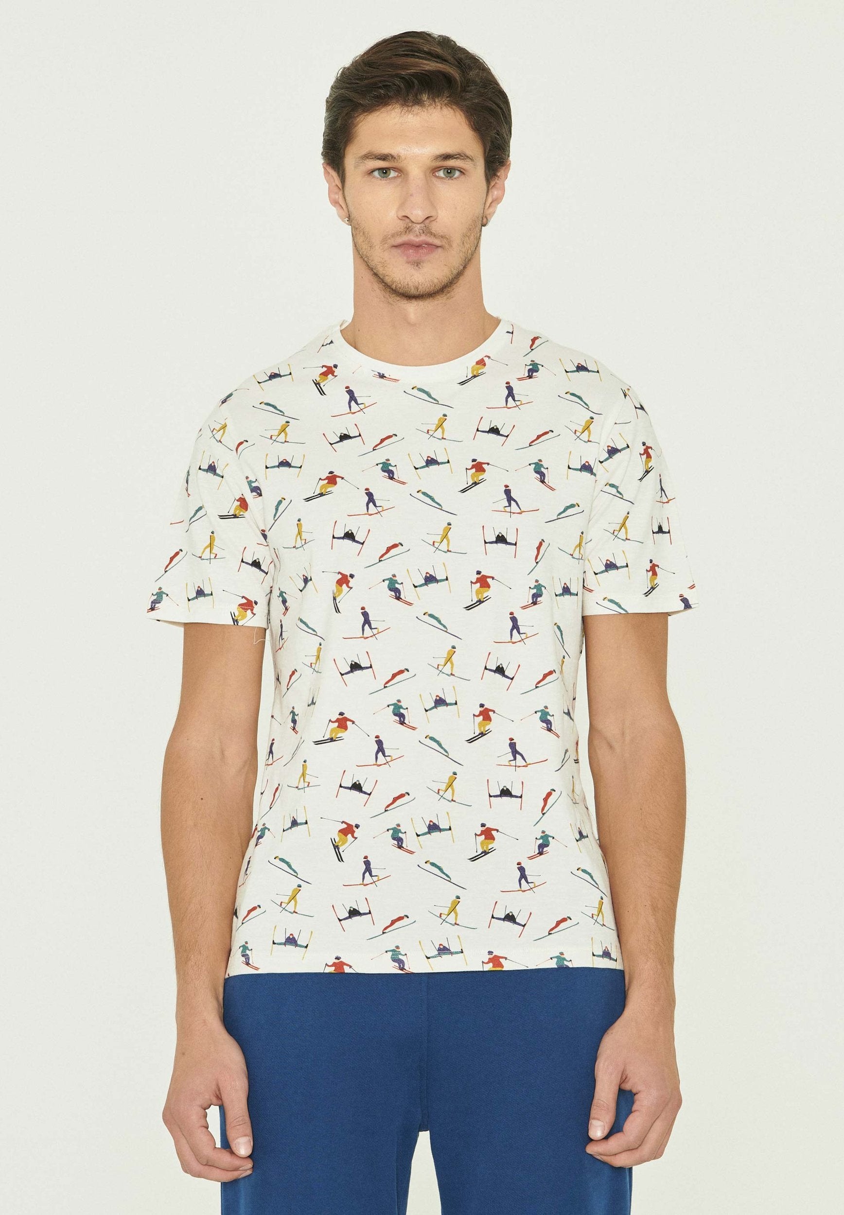 T-Shirt aus Bio-Baumwolle mit Allover-Print