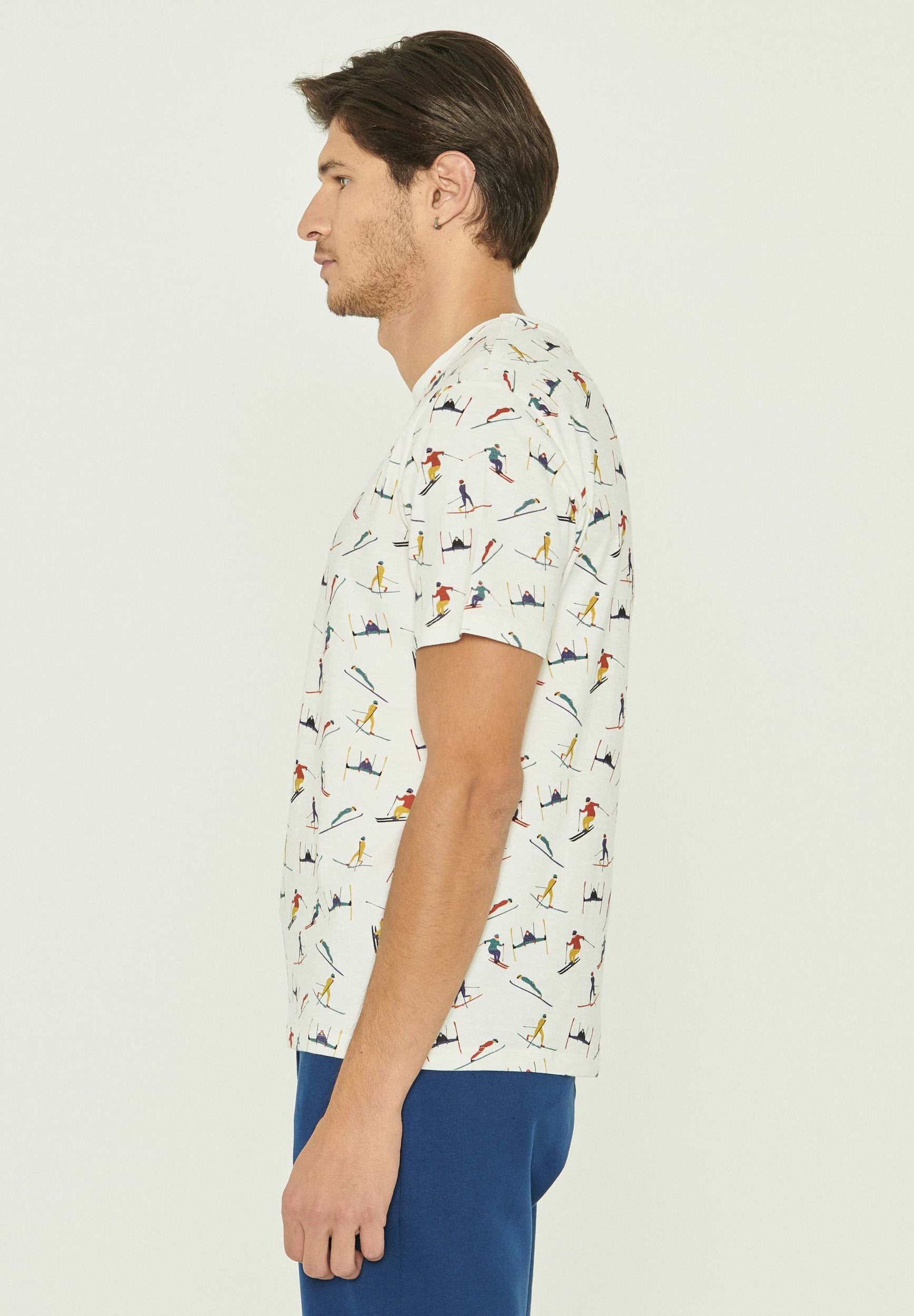 T-Shirt aus Bio-Baumwolle mit Allover-Print