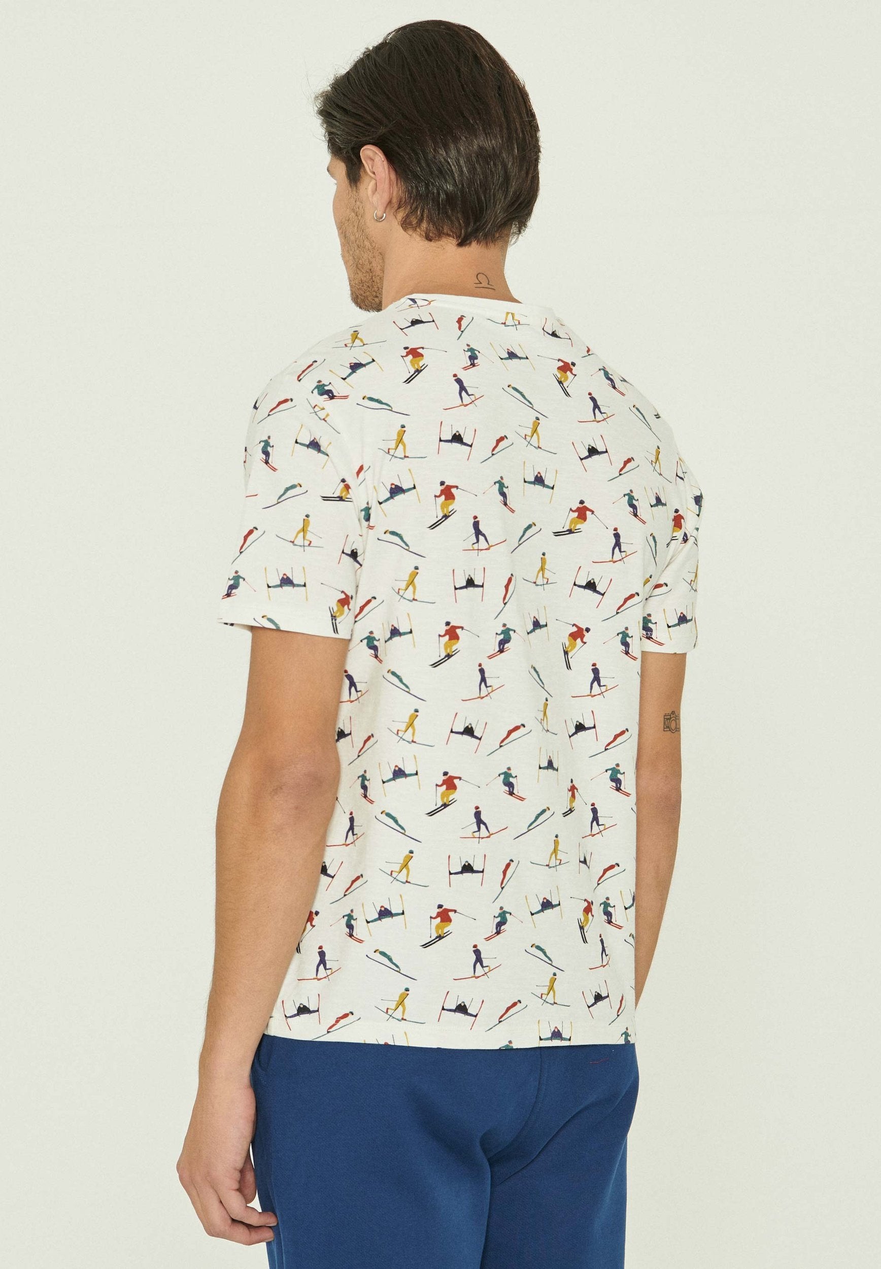 T-Shirt aus Bio-Baumwolle mit Allover-Print