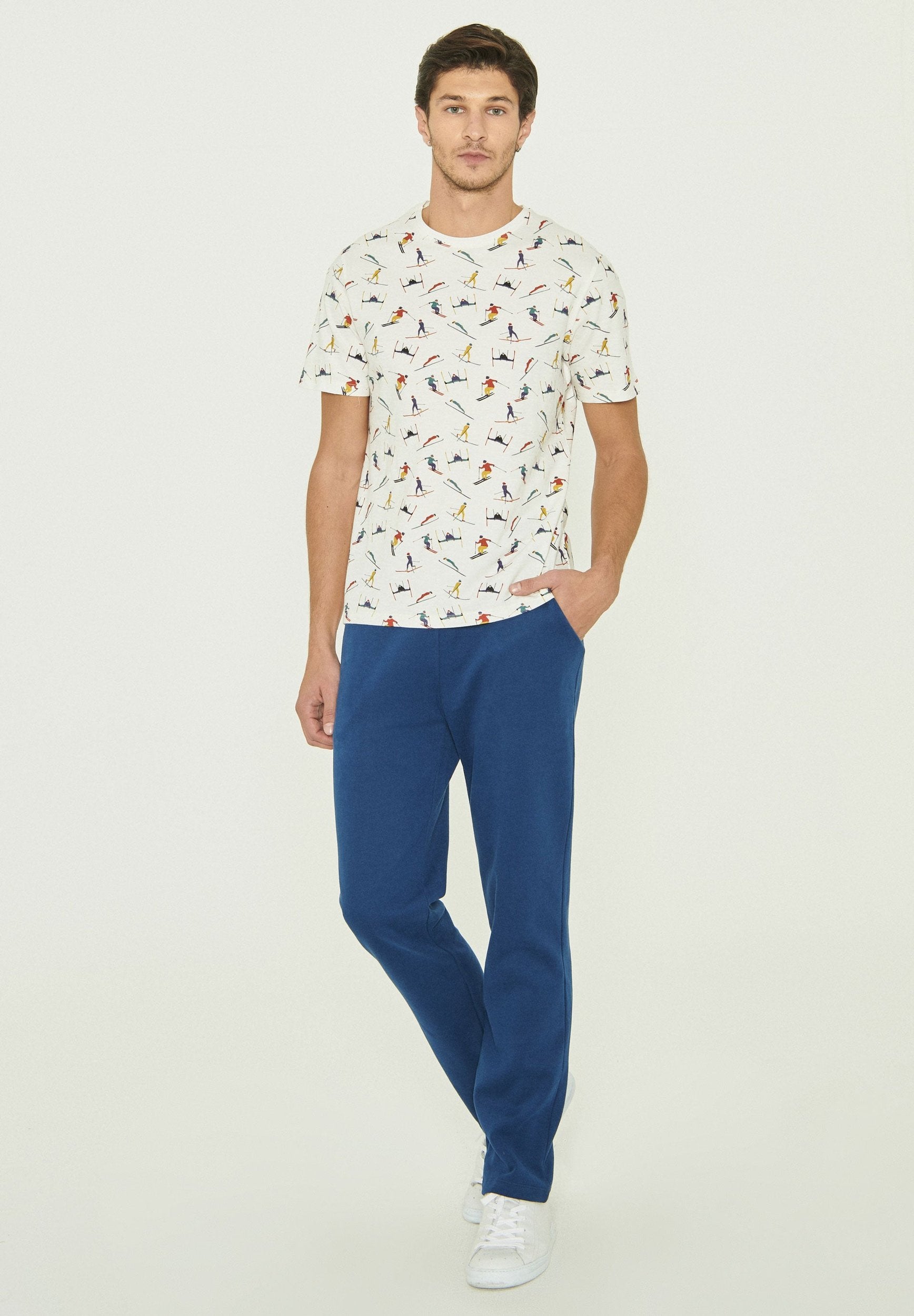 T-Shirt aus Bio-Baumwolle mit Allover-Print