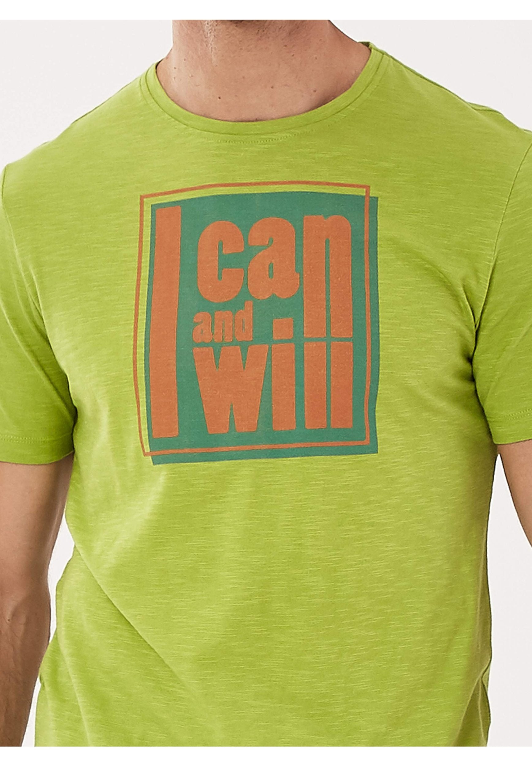 T-Shirt aus Bio-Baumwolle mit Text-Print