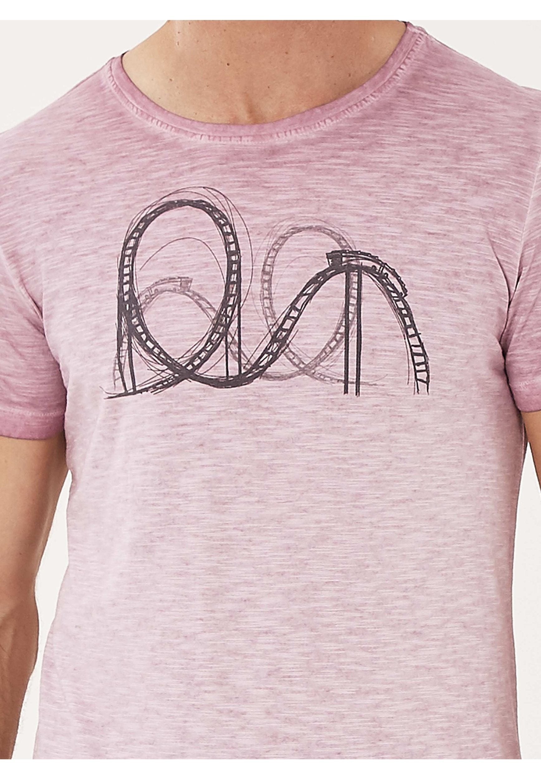 Garment Dyed T-Shirt aus Bio-Baumwolle mit Print