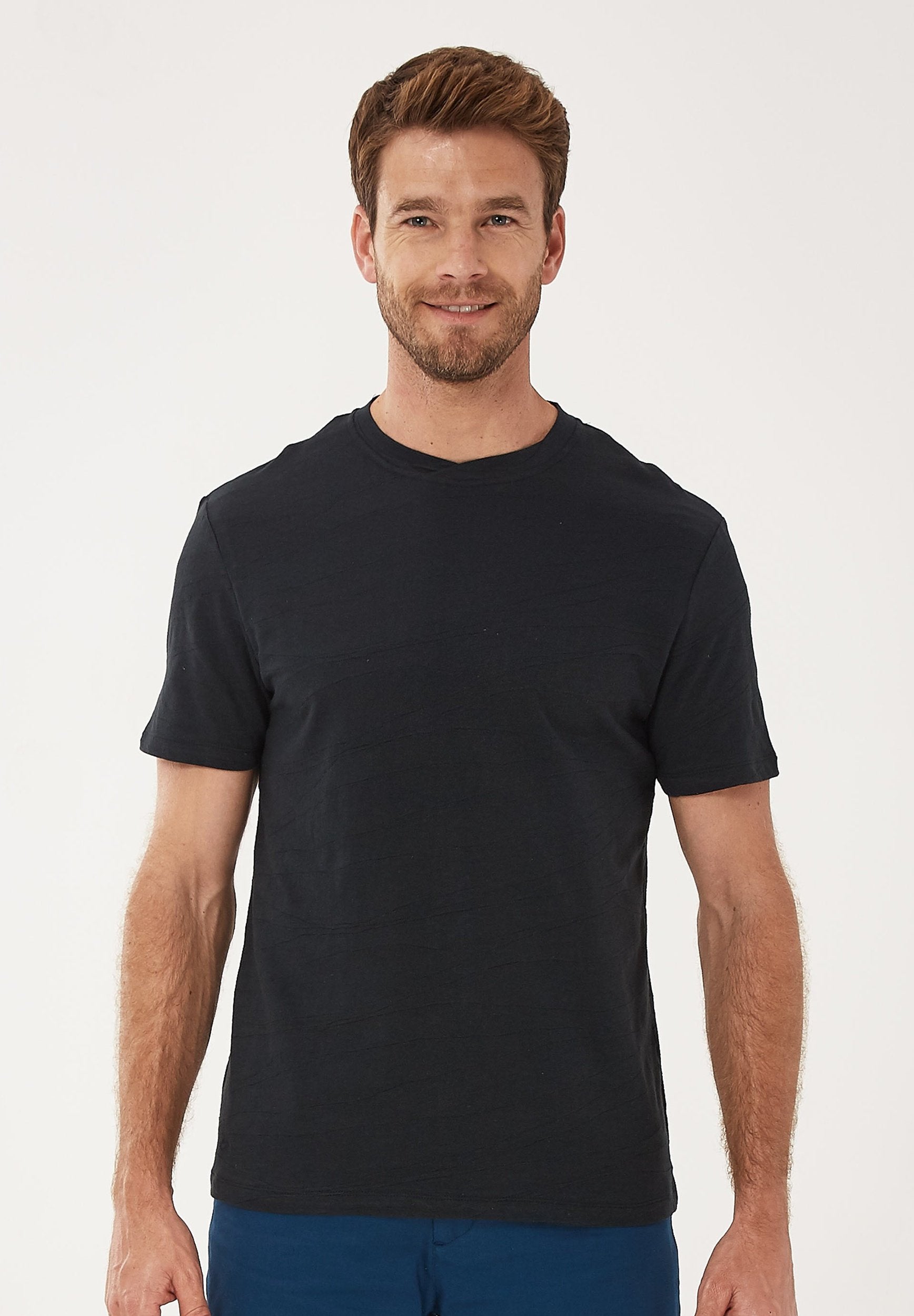 T-Shirt aus Bio-Baumwolle in Jacquard-Struktur