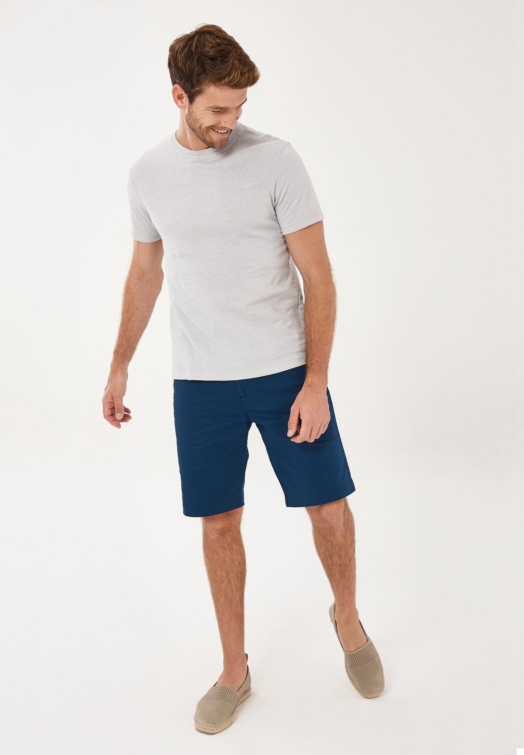 T-Shirt aus Bio-Baumwolle in Jacquard-Struktur