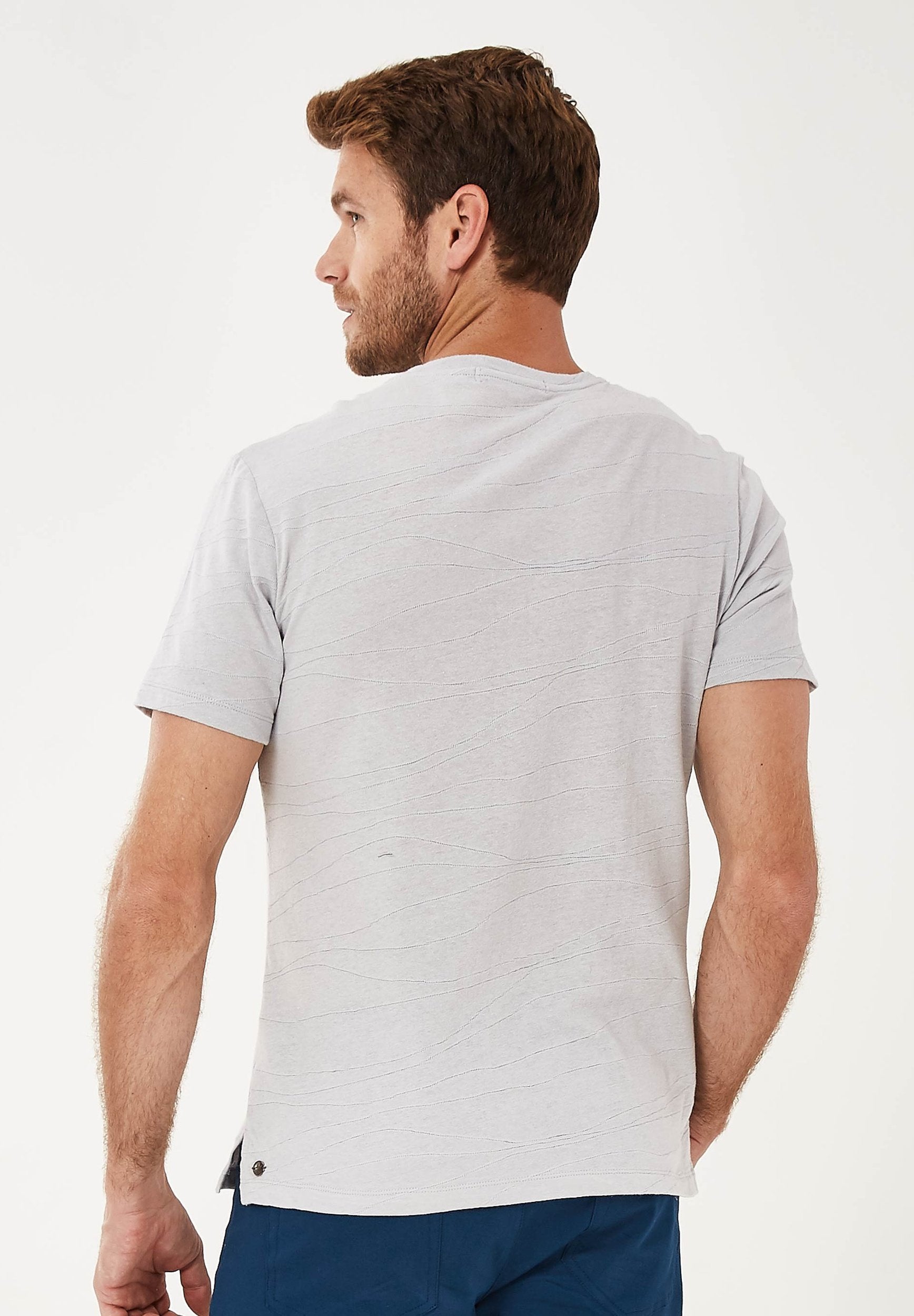 T-Shirt aus Bio-Baumwolle in Jacquard-Struktur