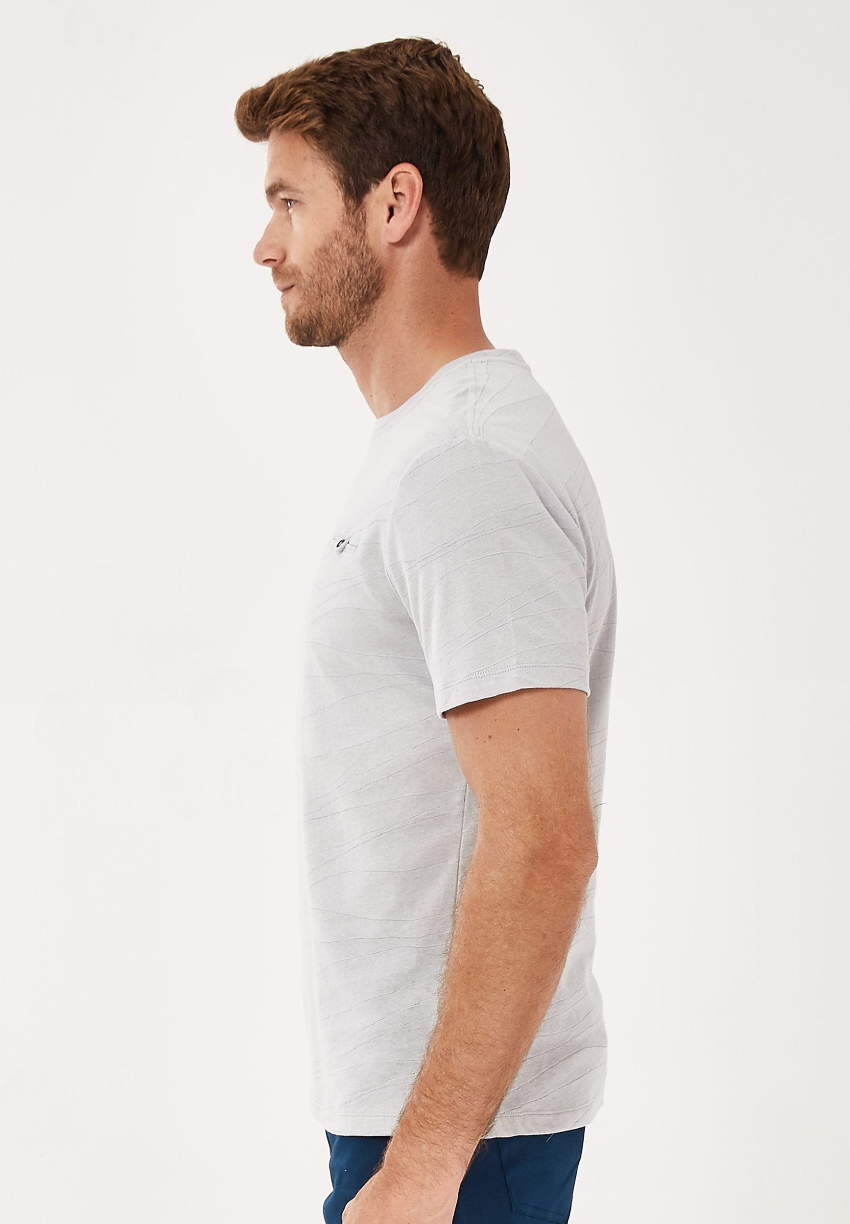 T-Shirt aus Bio-Baumwolle in Jacquard-Struktur