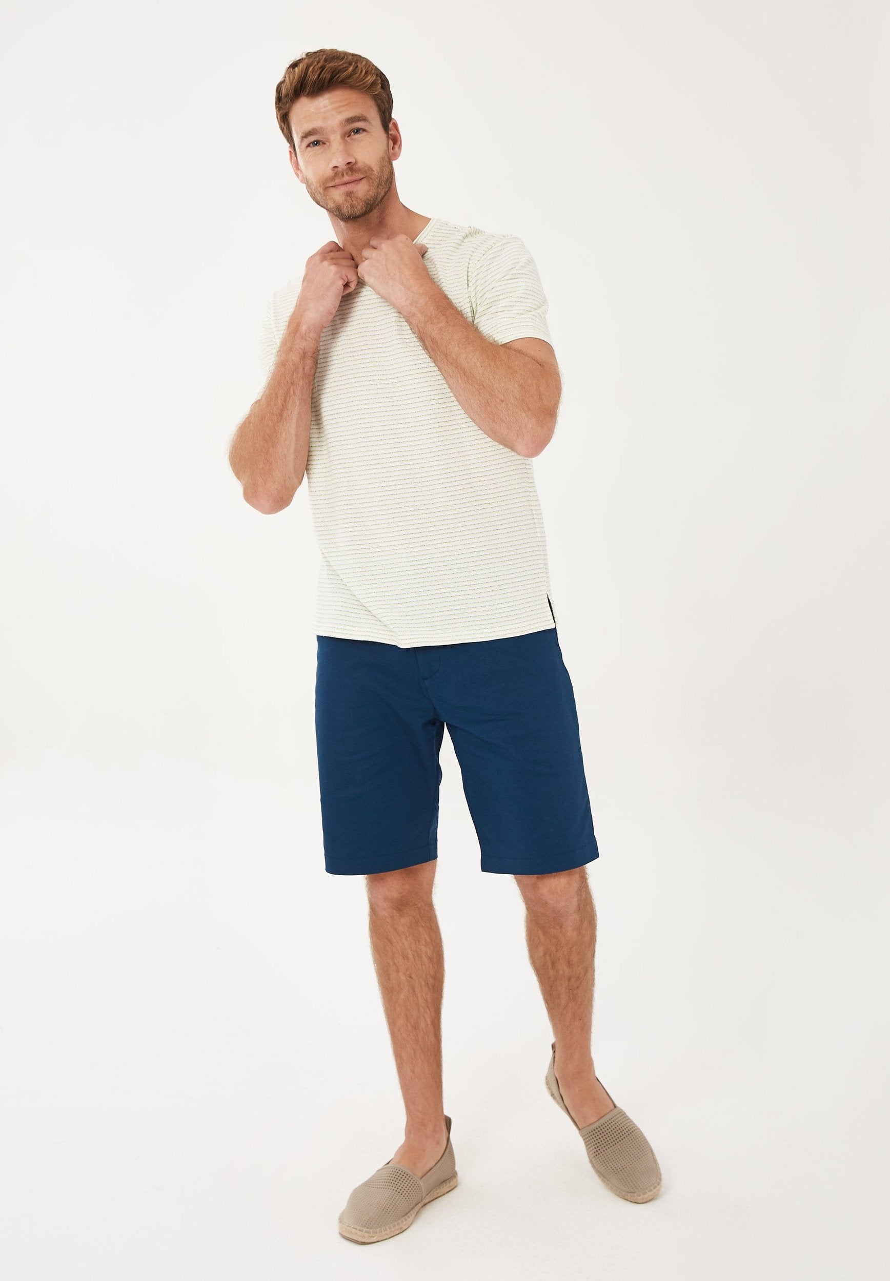 Gestreiftes T-Shirt aus Bio-Baumwolle mit Ärmeltasche