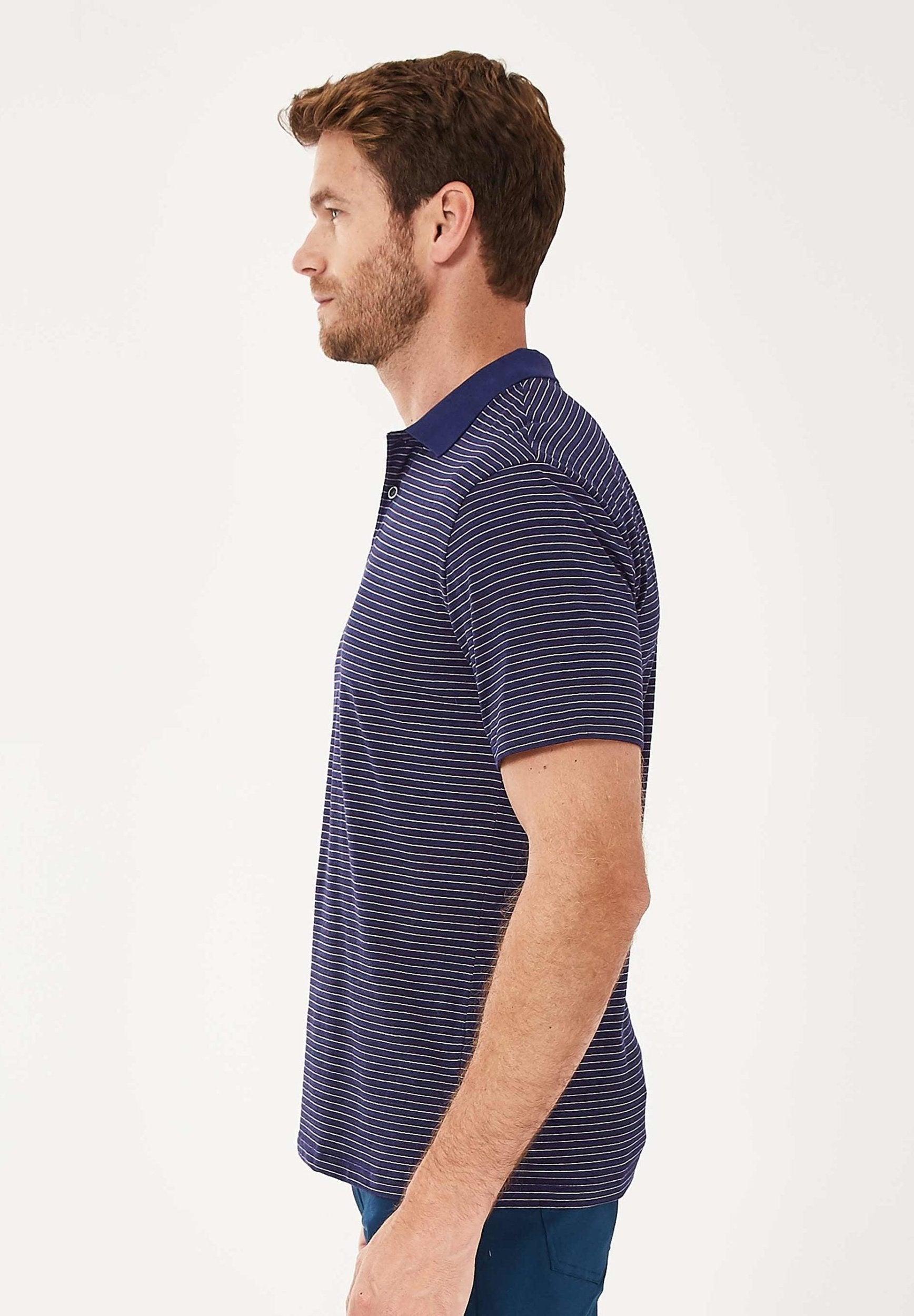 Poloshirt aus Bio-Baumwolle mit Ringelmuster