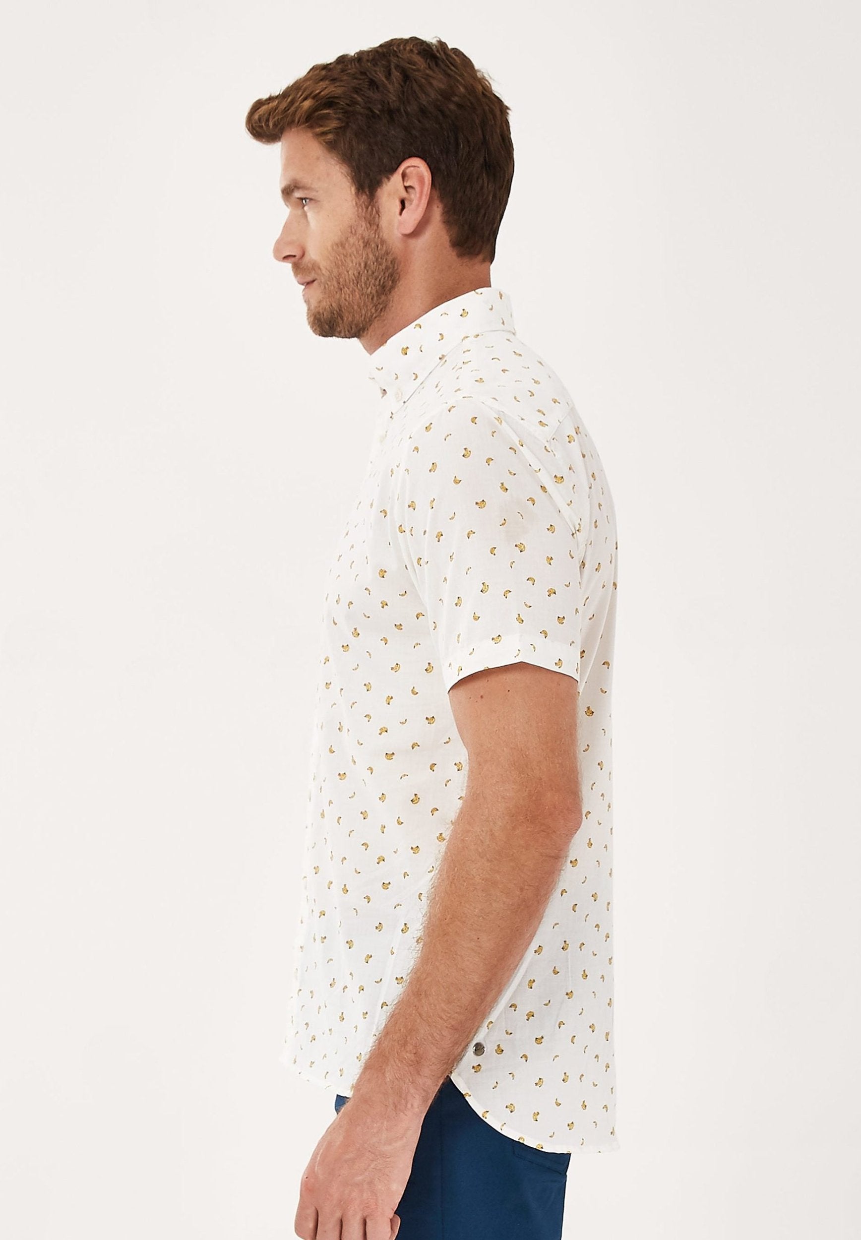 Kurzarm-Hemd aus Bio-Baumwolle mit Allover-Print