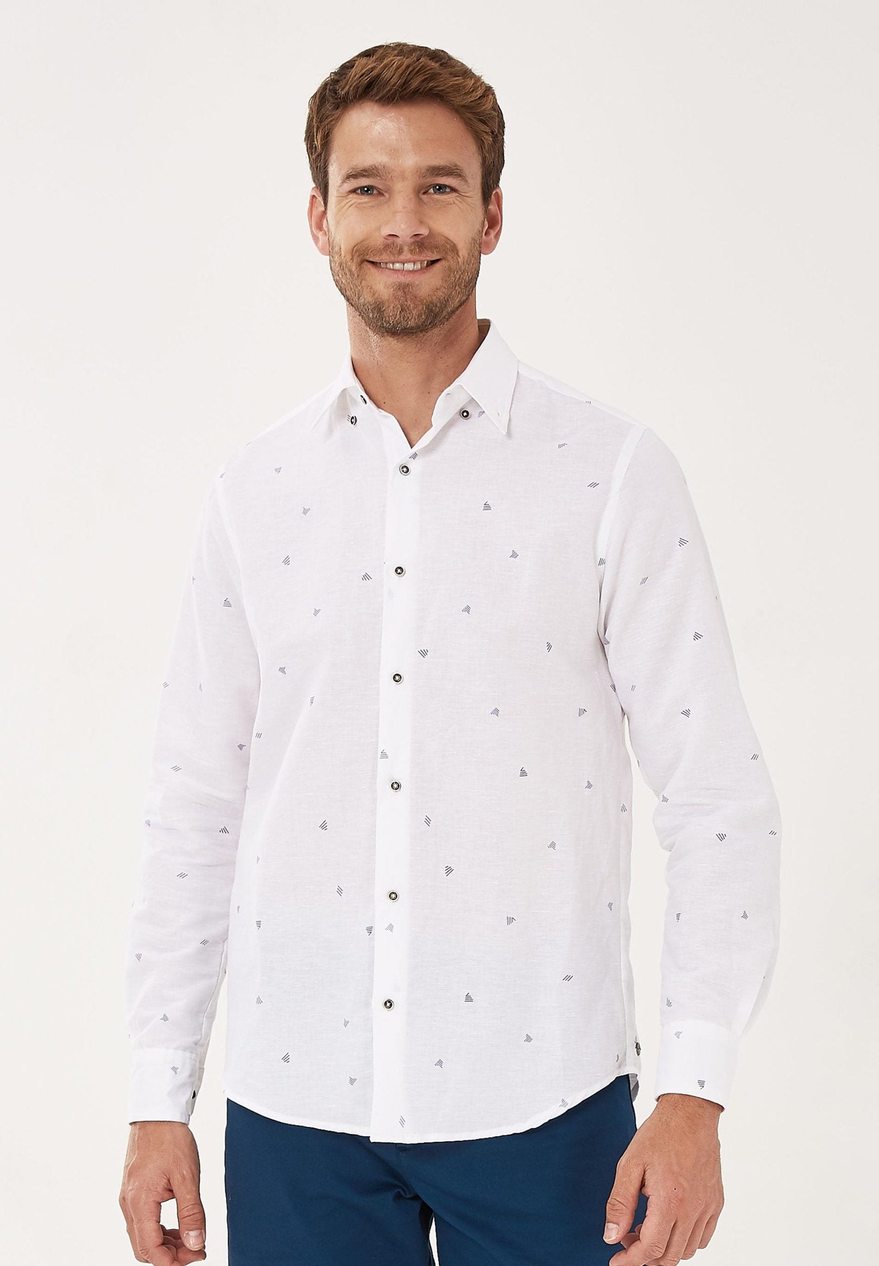 Langarm-Hemd aus Leinen mit Bio-Baumwolle | Nachhaltige Herrenmode