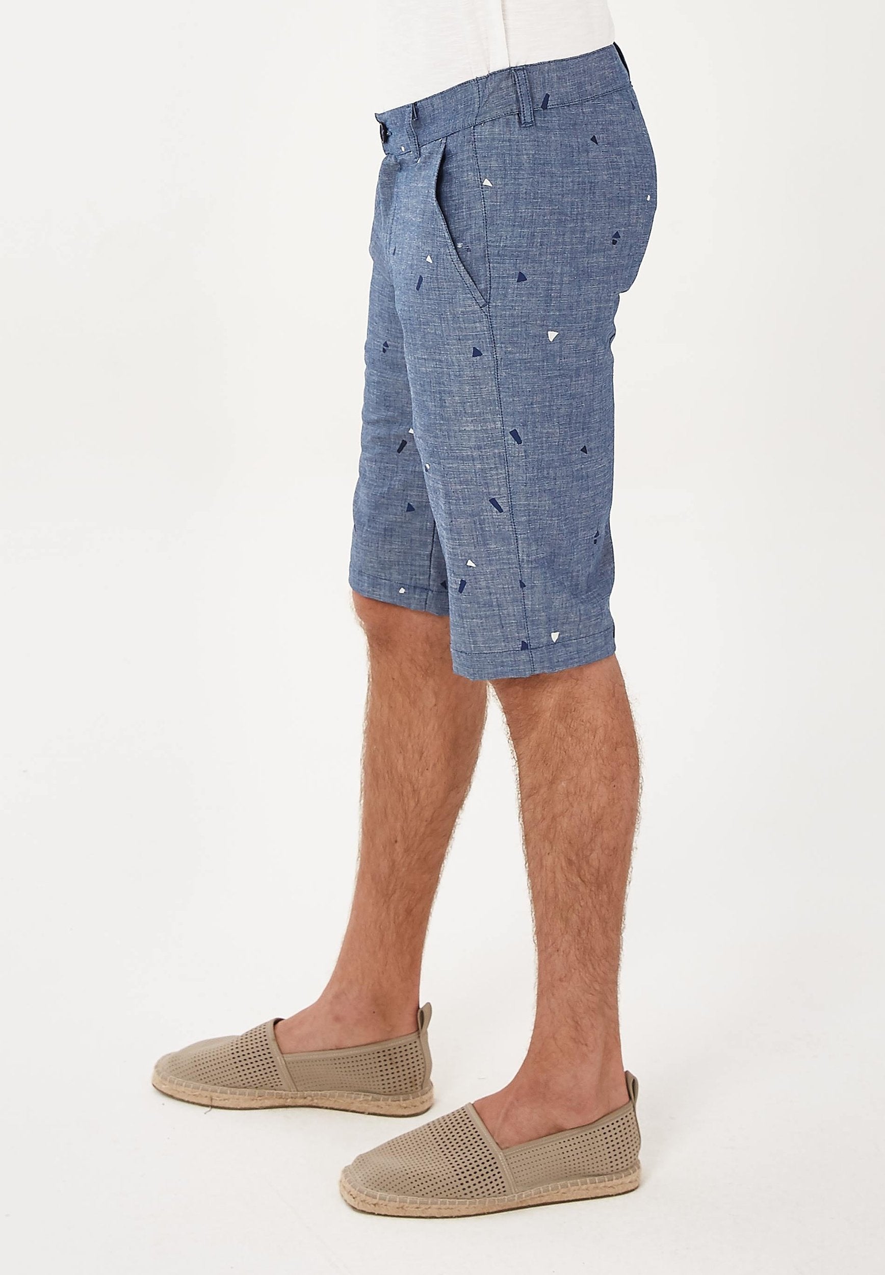 Shorts aus Bio-Baumwolle in Denim-Optik