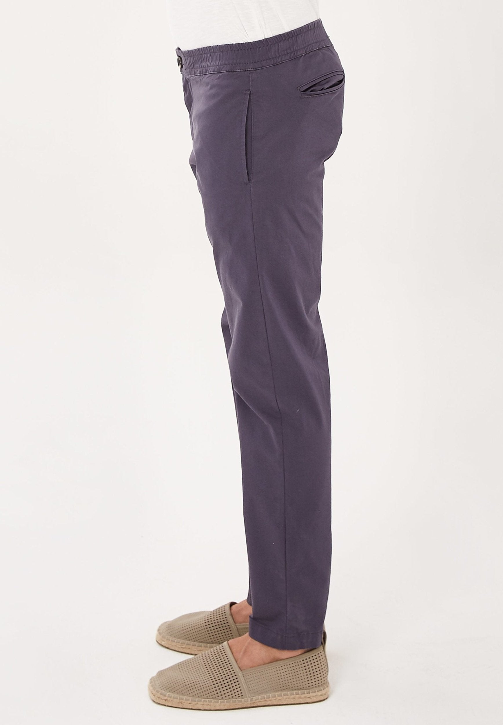 Chino-Hose aus Bio-Baumwolle mit elastischem Bund