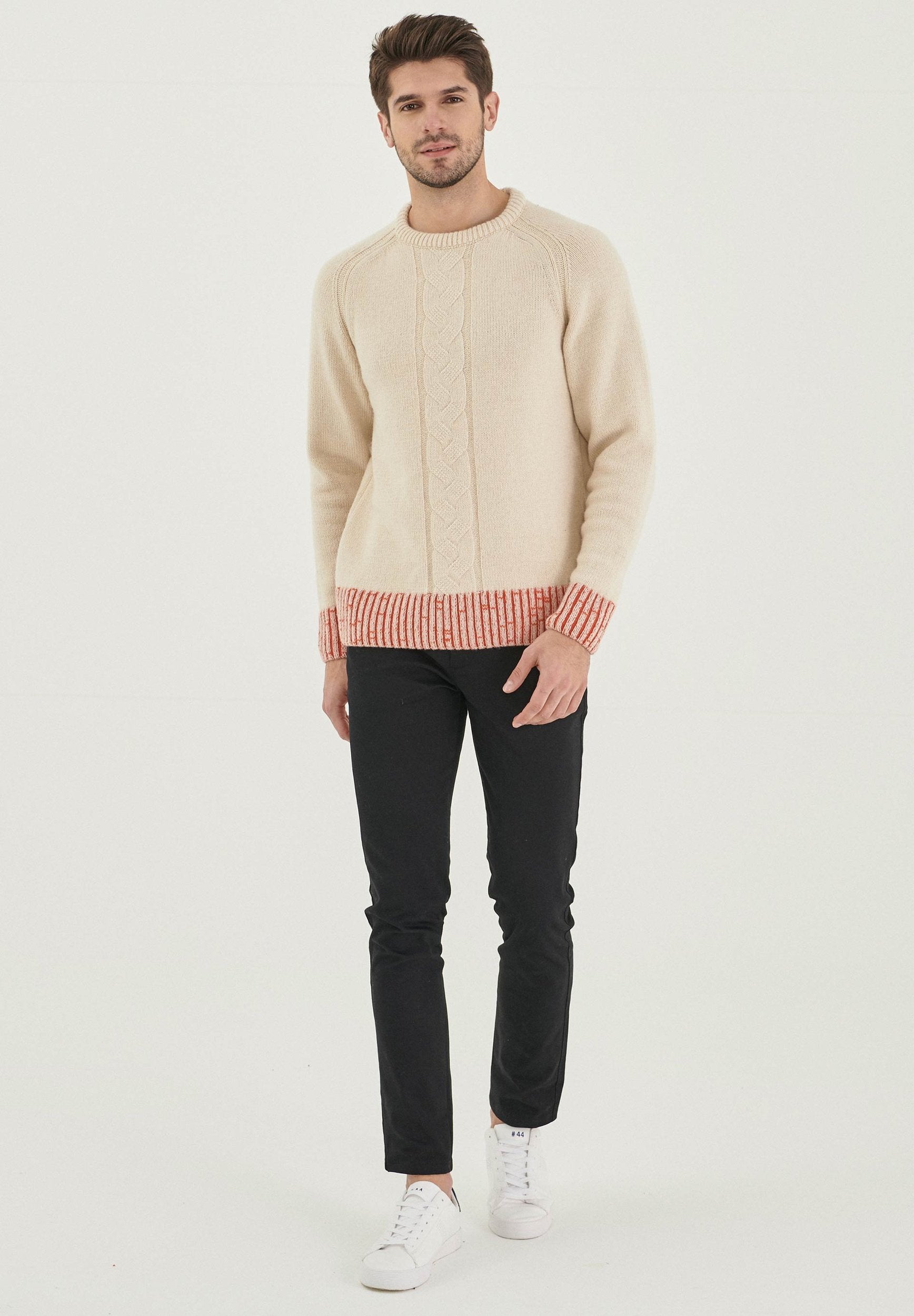 Pullover aus Bio-Merinowolle und Bio-Baumwolle