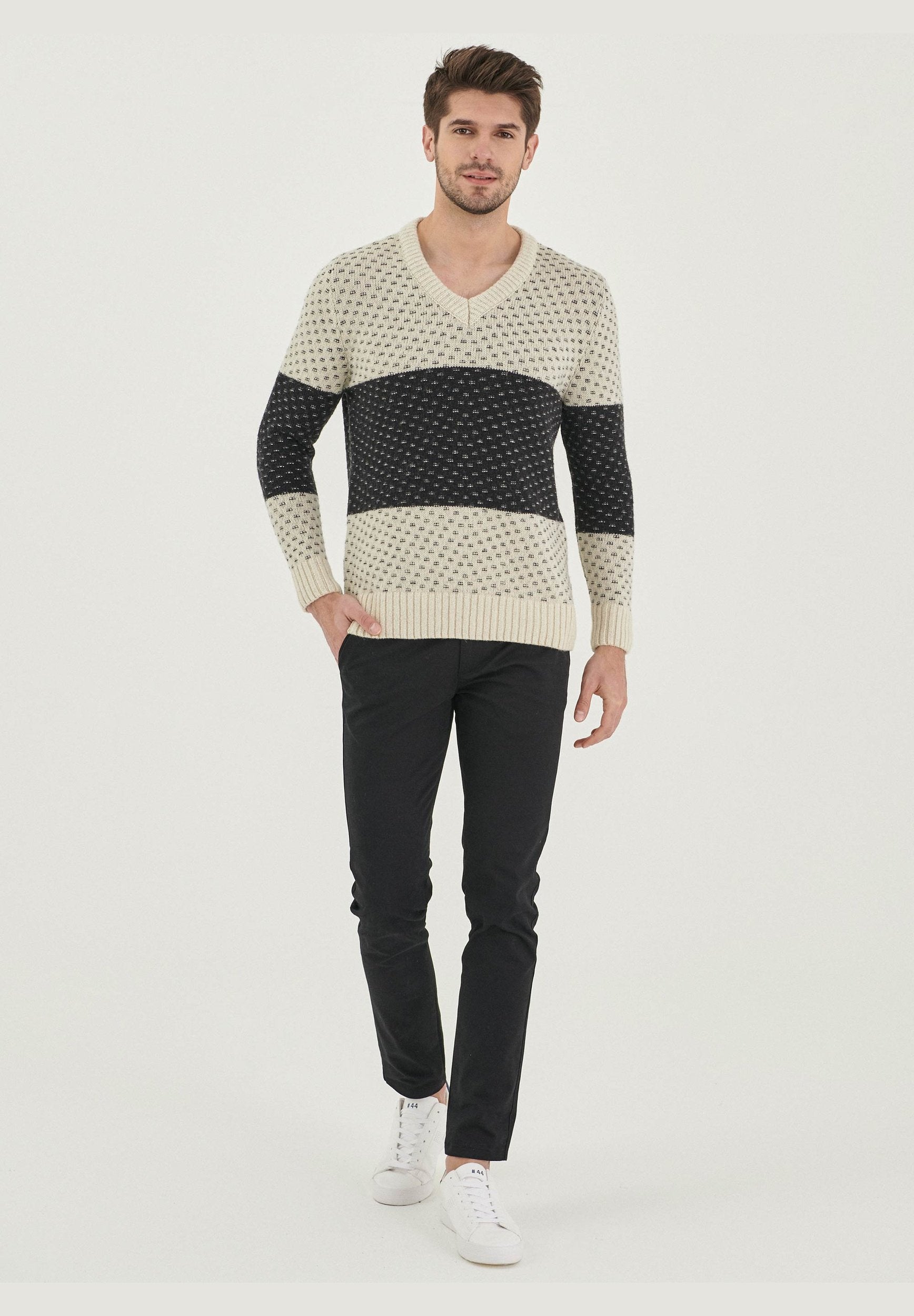 Pullover aus Bio-Merinowolle und Bio-Baumwolle