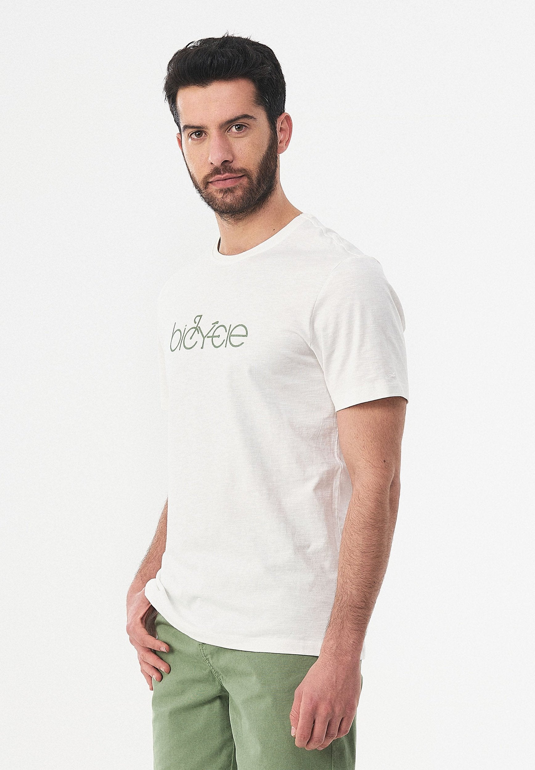 T-Shirt aus Bio-Baumwolle mit Fahrrad-Print