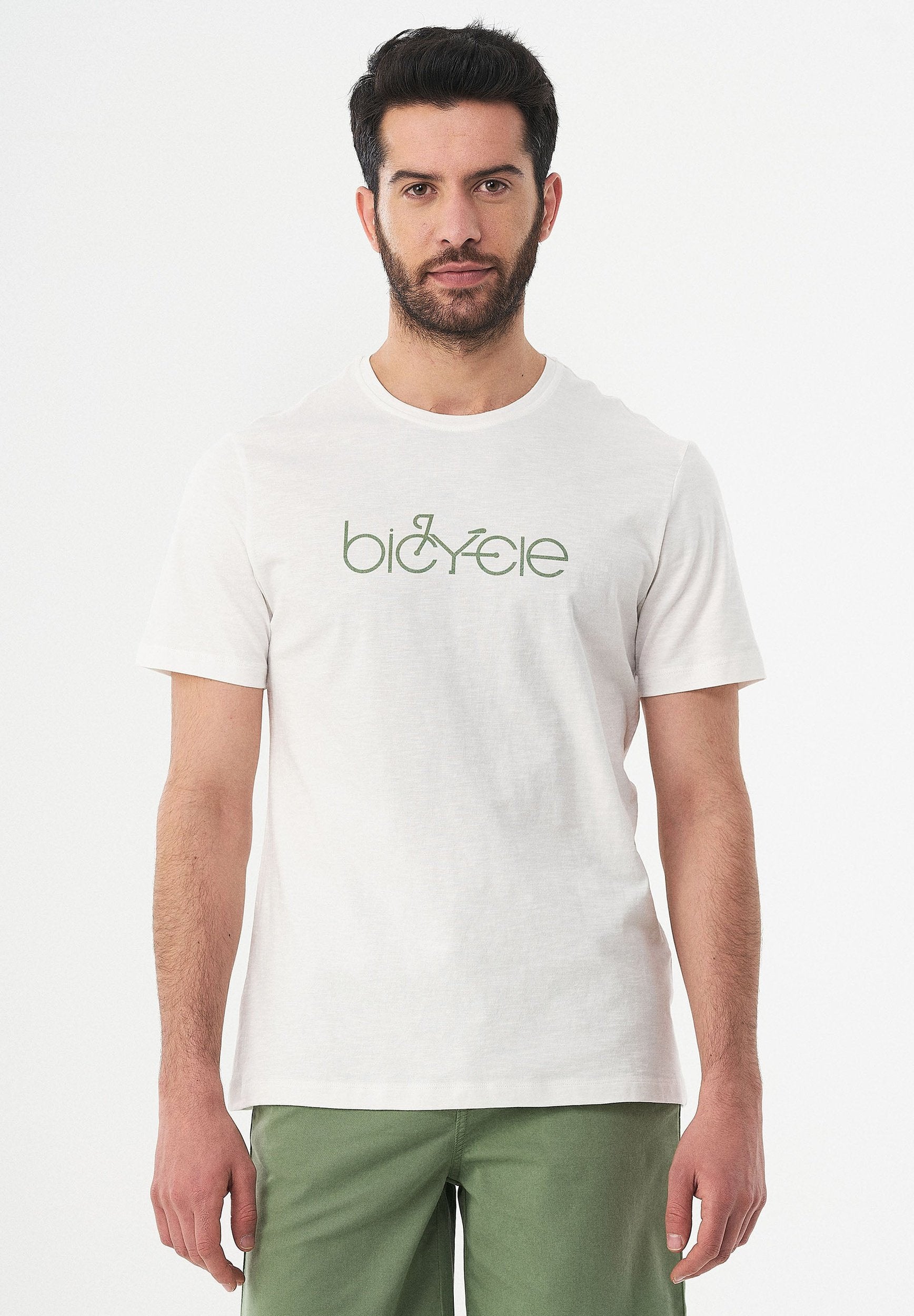T-Shirt aus Bio-Baumwolle mit Fahrrad-Print