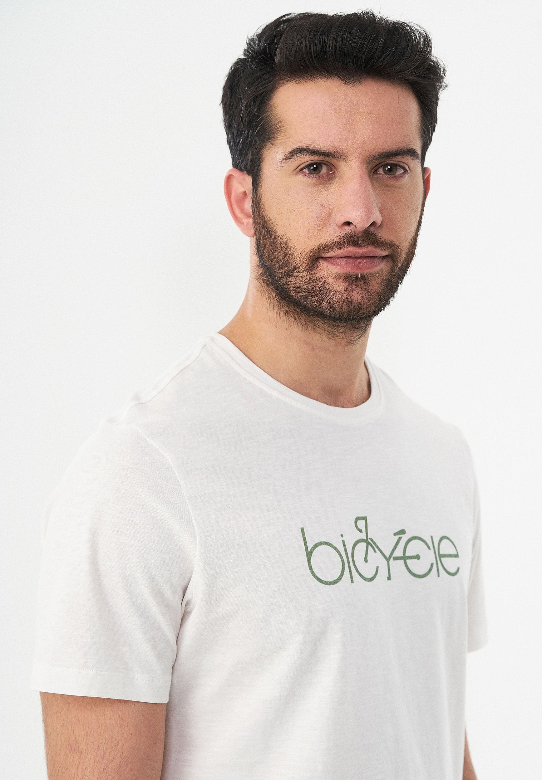 T-Shirt aus Bio-Baumwolle mit Fahrrad-Print