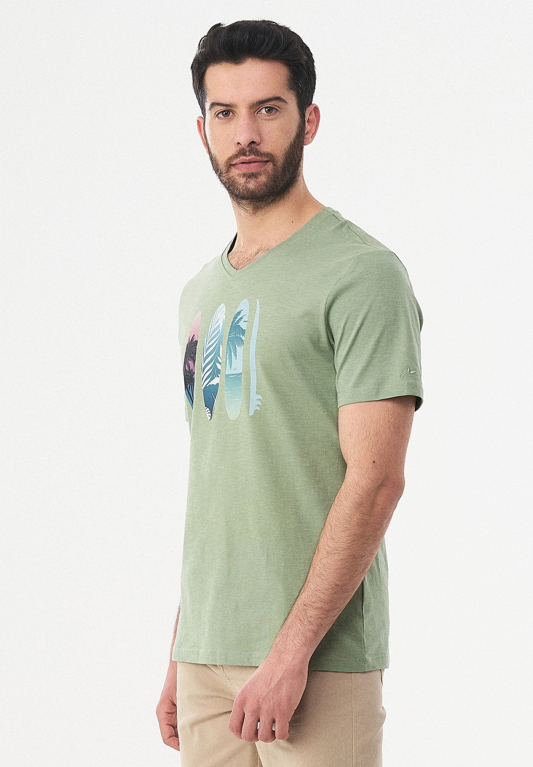 T-Shirt aus Bio-Baumwolle mit Print
